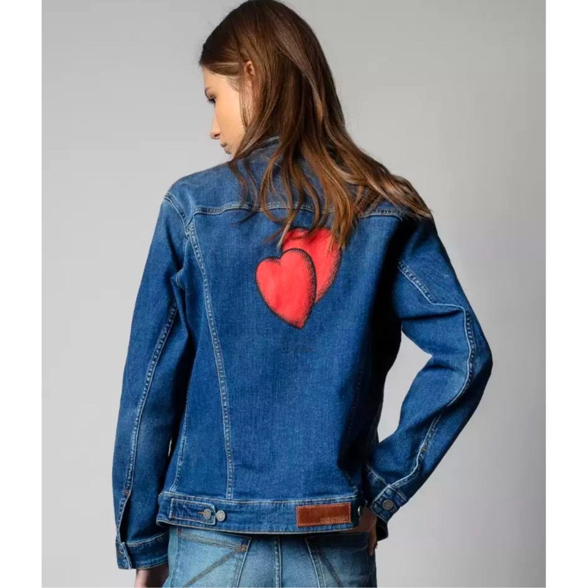Zadig & Voltaire Zadig & Voltaire Kase Denim Heart Jacket in Dark Blue Small Size S / US 4 / IT 40 - 2 Thumbnail