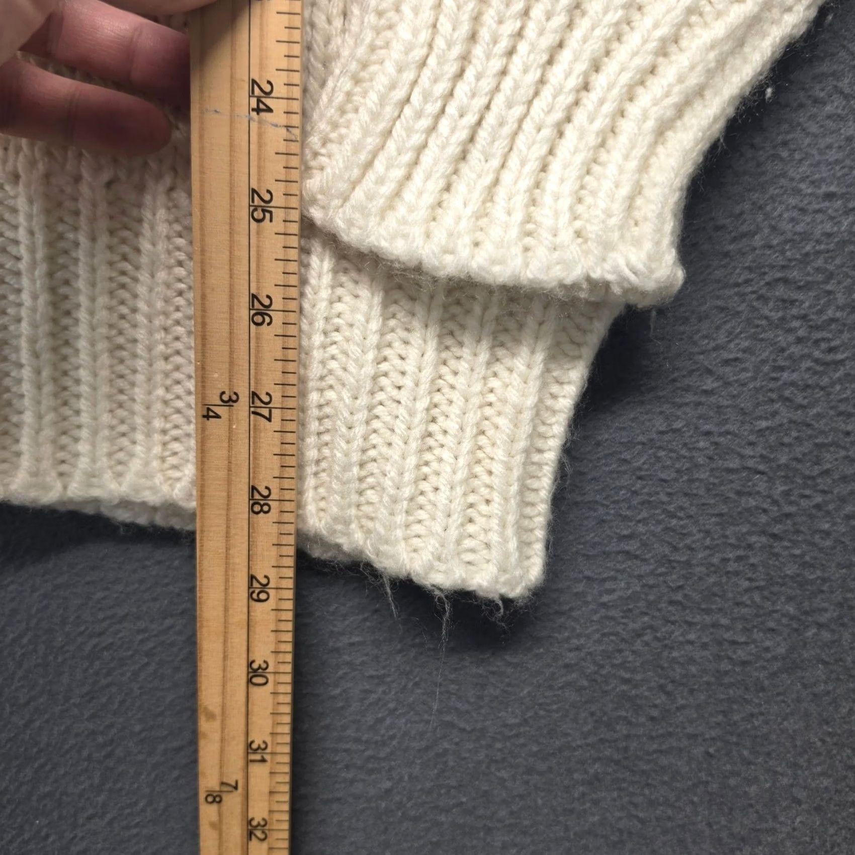 Vintage VINTAGE Susann D Ivory Knit Mock Neck Sweater Womens Large L Long Sleeve Acrylic Pullover Cottagecore Chunky Mock Neck Womens Size L / US 10 / IT 46 - 5 Thumbnail