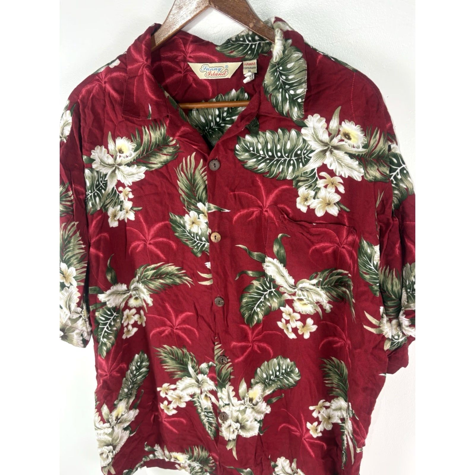 Vintage VINTAGE Sunny Island Hawaiian Shirt Men’s XL Tropical Floral Short Sleeve Beach Casual Mens Red/Multi Indonesia Size US XL / EU 56 / 4 - 2 Thumbnail