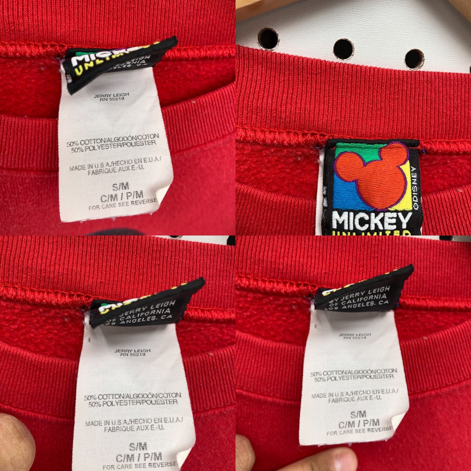 Disney VINTAGE Disney Mickey Sweatshirt Unisex Adults S Red Crewneck 90s Mickey Mouse Palooza? Size US S / EU 44-46 / 1 - 9 Thumbnail
