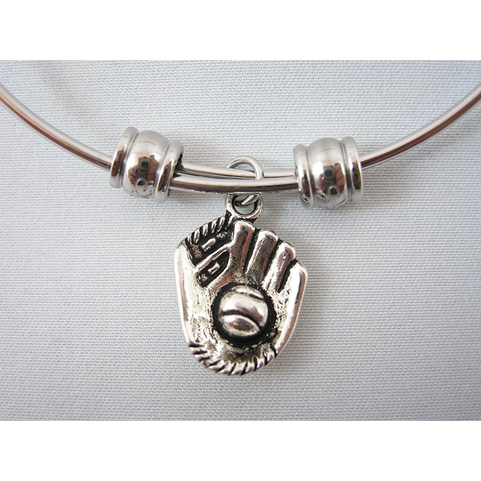 & Other Stories Baseball Glove Charm Bangle Bracelet Size ONE SIZE - 2 Thumbnail