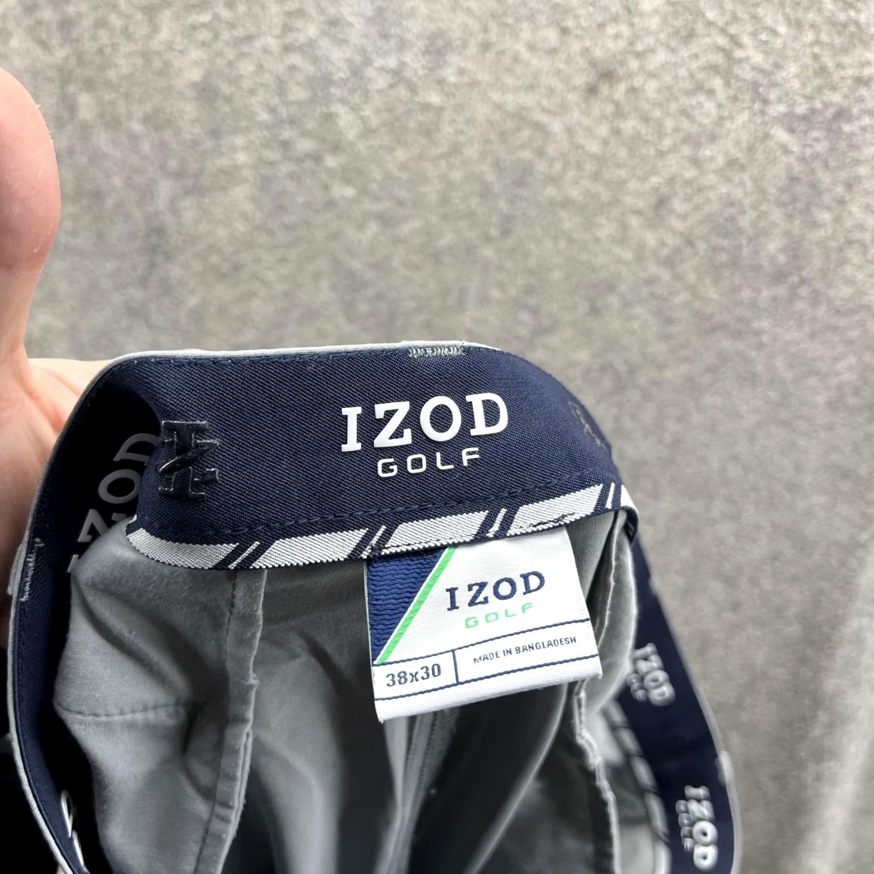 Izod IZOD Pants Men 38x30 Gray Chino Flat Front Straight Leg 38 in Adult Regular Size Type Pants Mens Size US 38 / EU 54 - 3 Thumbnail