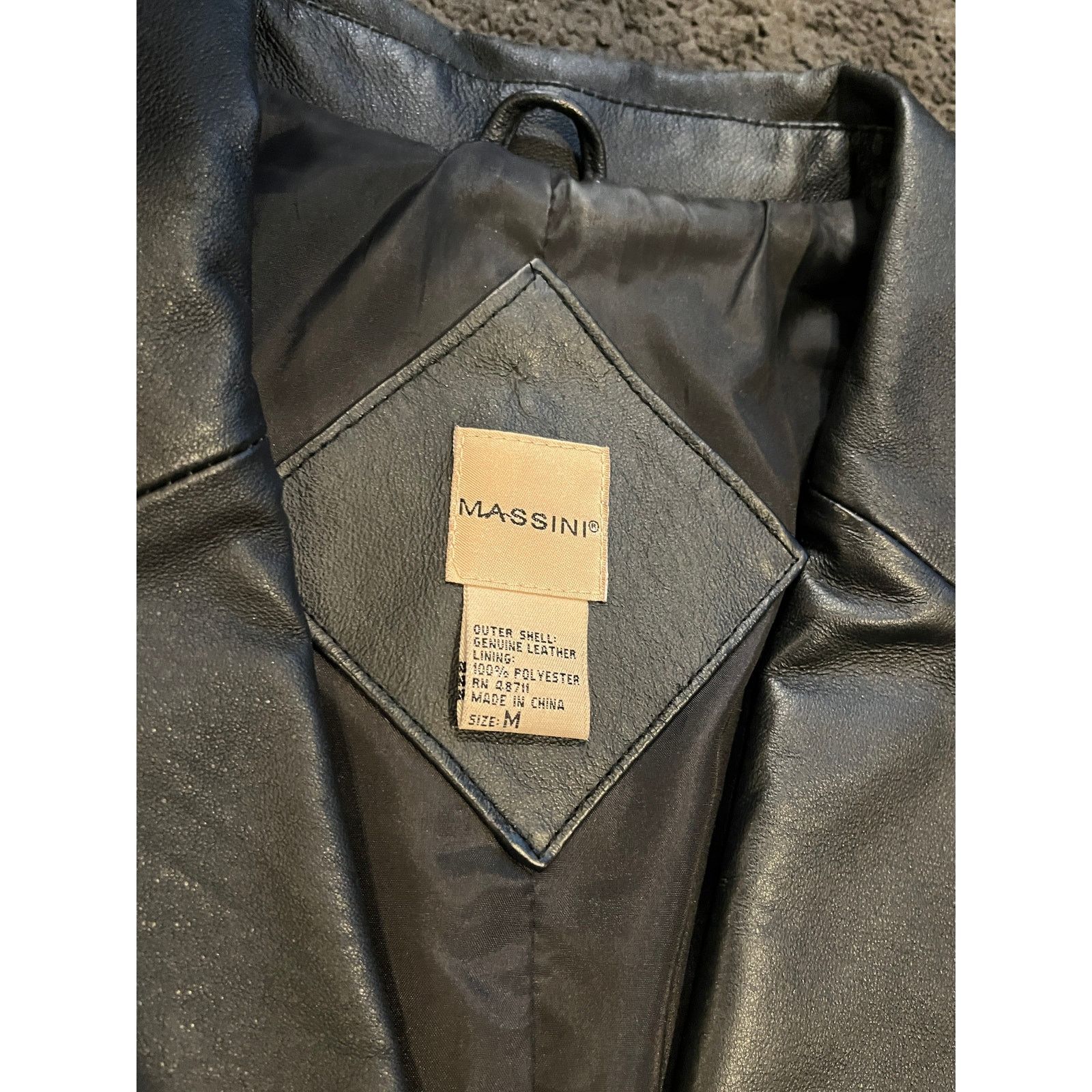 Other Massani Genuine Leather Jacket Black Men's Size Medium Size M / US 6-8 / IT 42-44 - 4 Thumbnail