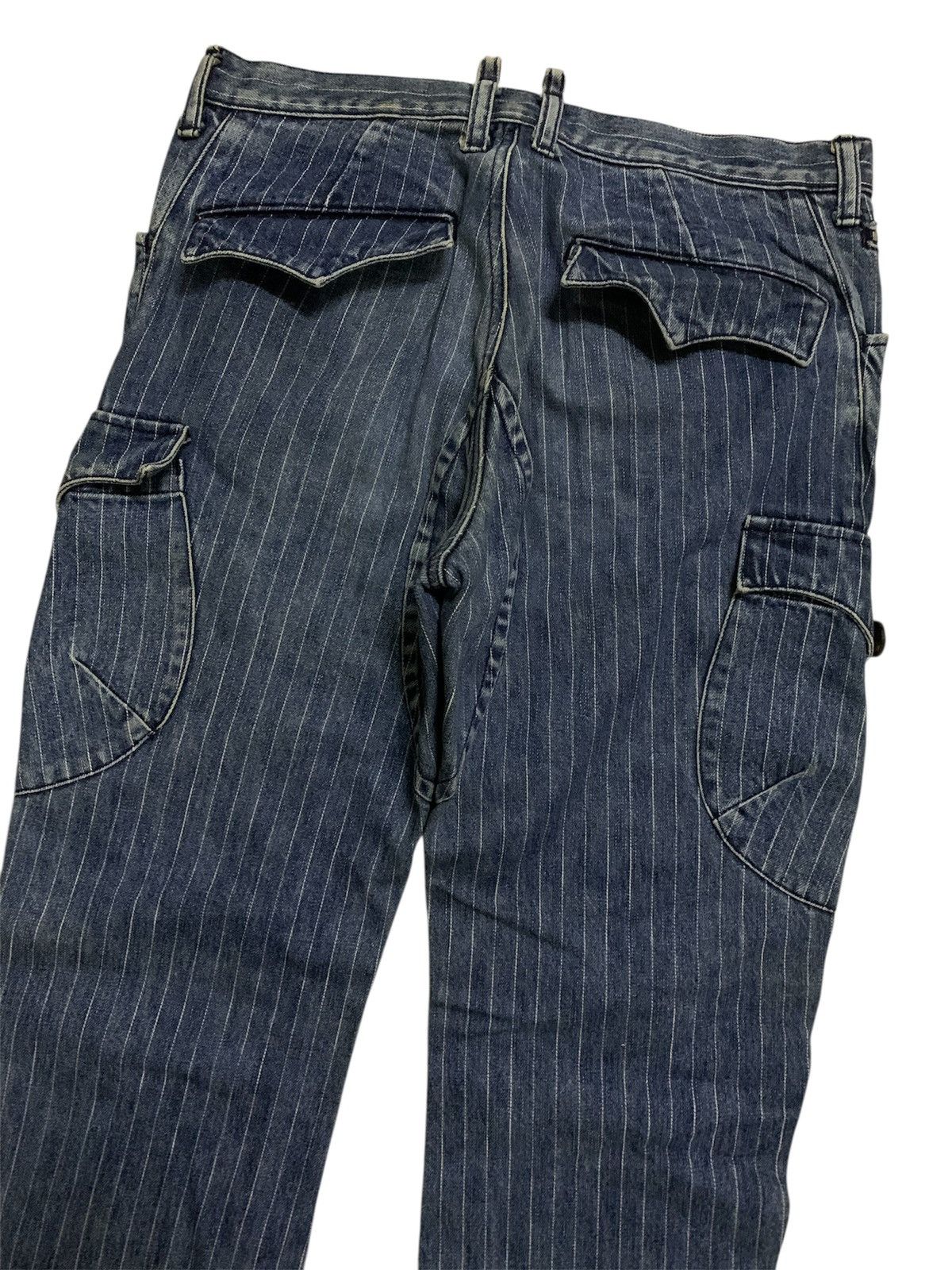 Kapital 🔥Japanese Nano Universe Indigo Stripe Cargo Size US 32 / EU 48 - 4 Thumbnail