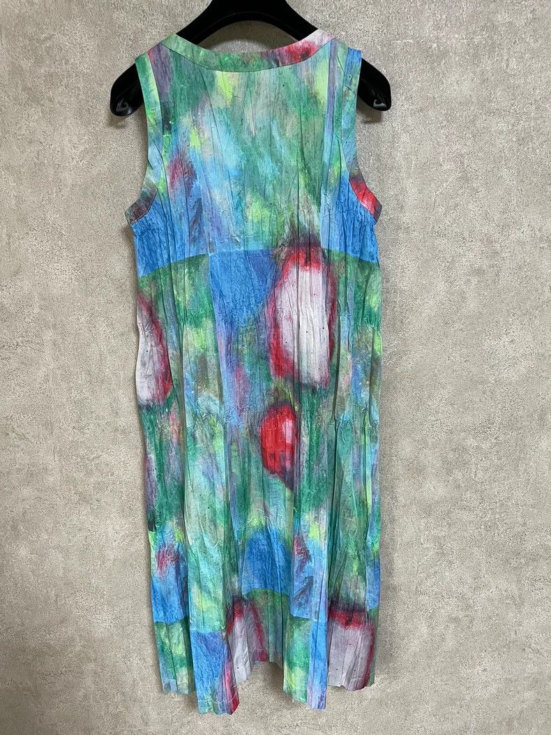Issey Miyake Issey Miyake size:3 Blue and green main oil painting dress Size S / US 4 / IT 40 - 2 Thumbnail