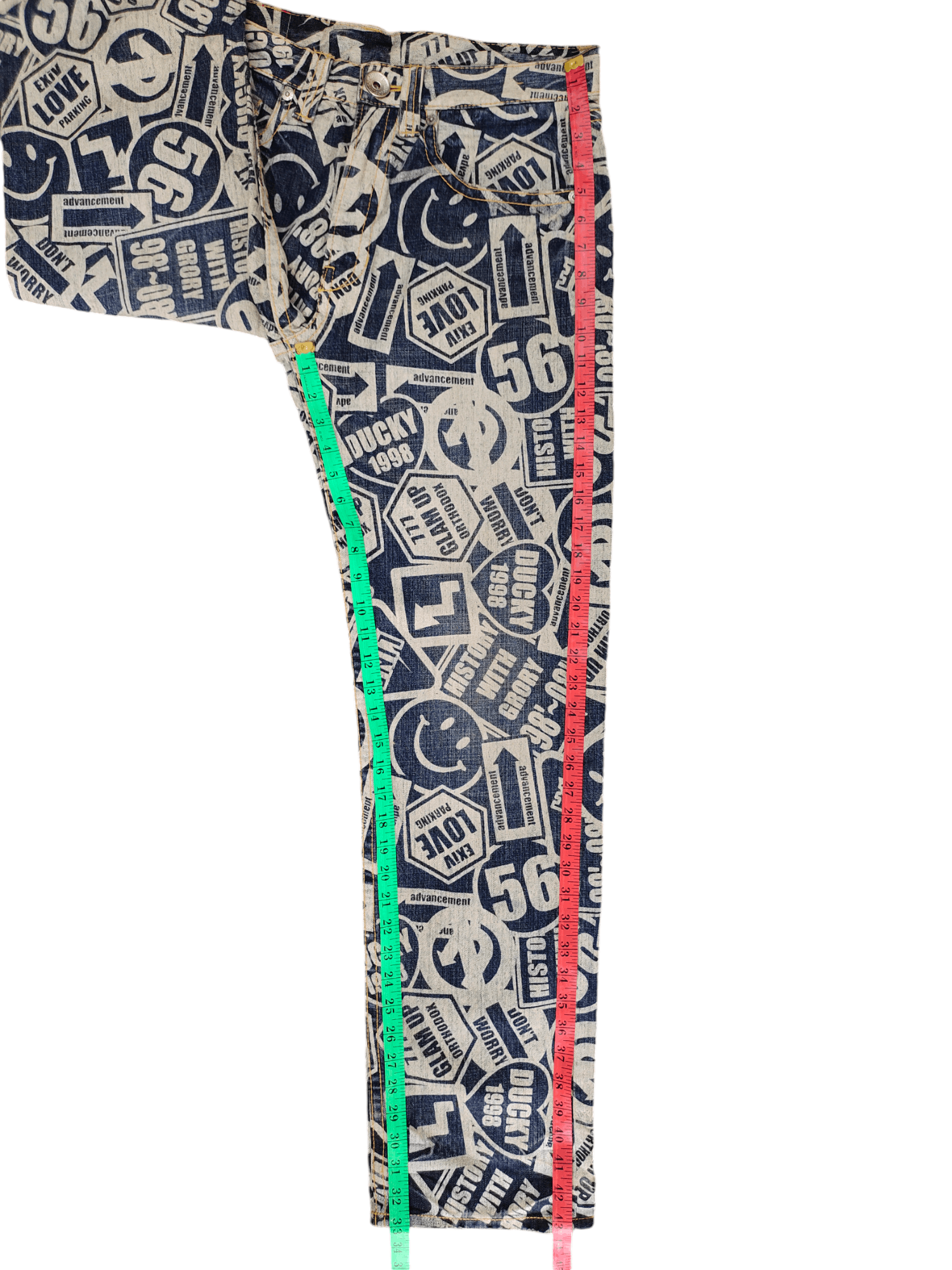 Hysteric Glamour × Undercover Japanese Co & Lu Full Print Hysteric Glamour Style Jeans Size US 33 - 9 Thumbnail