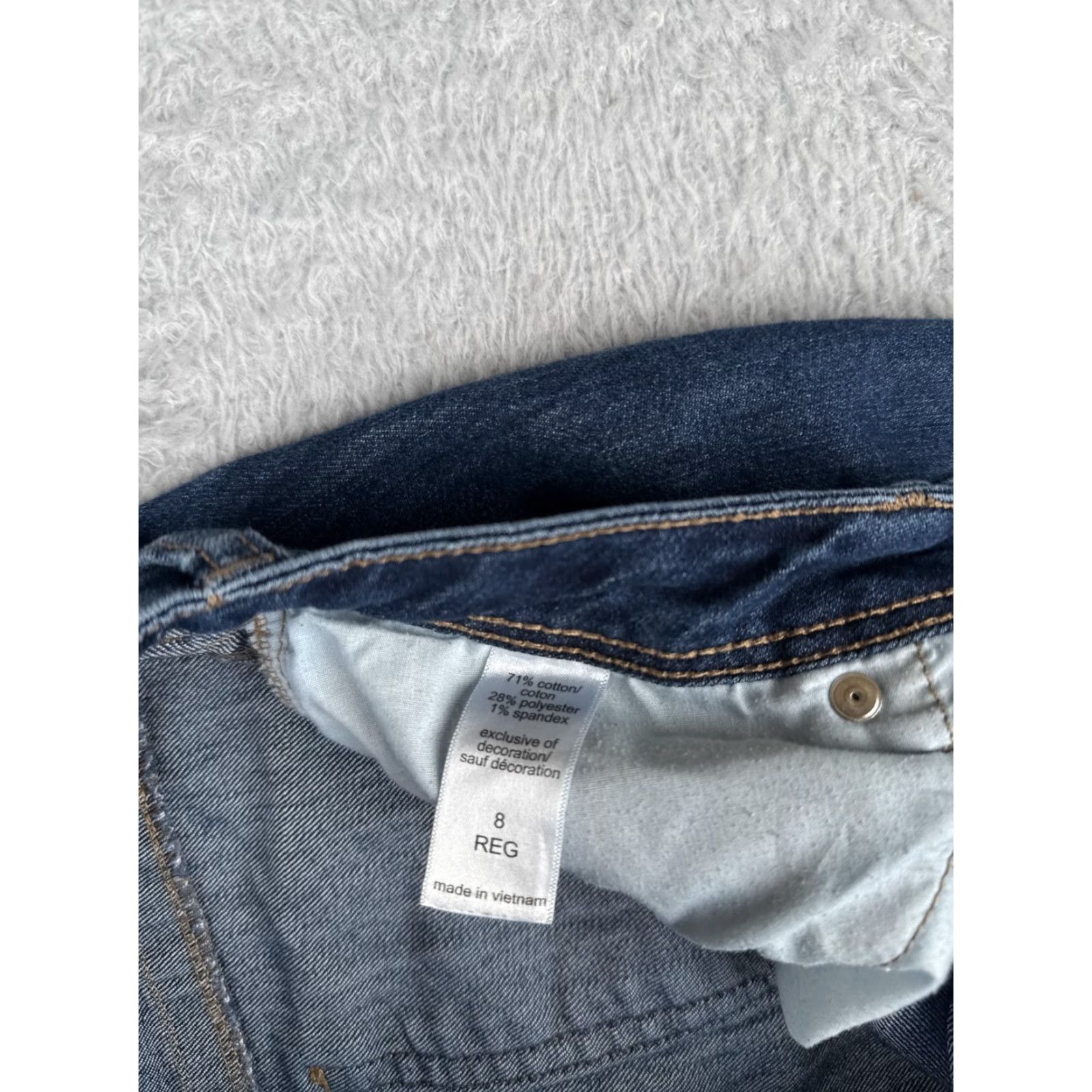 Vintage Maurices Jeans Women 8 Blue Denim Bootcut Low Rise 32x30 Cotton Blend 5-Pocket Zipper Distressed Medium Wash Size 30" / US 8 / IT 44 - 7 Thumbnail