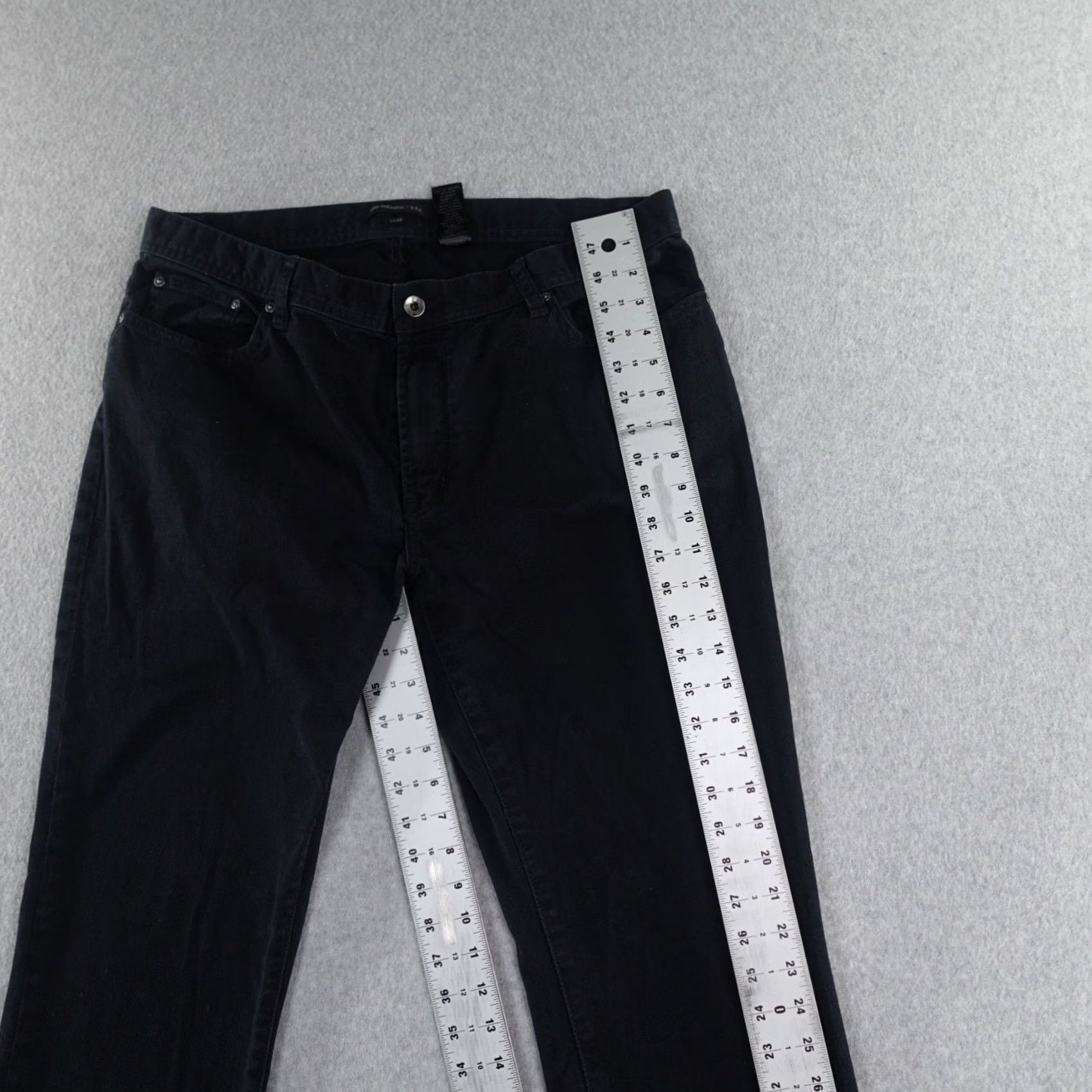 John Varvatos John Varvatos LUXE Jeans Mens 38 (38X32) Bowery Slim Straight Washed Black Denim 5-Pocket Mens Straight Jeans Size 38 Size US 38 / EU 54 - 6 Thumbnail