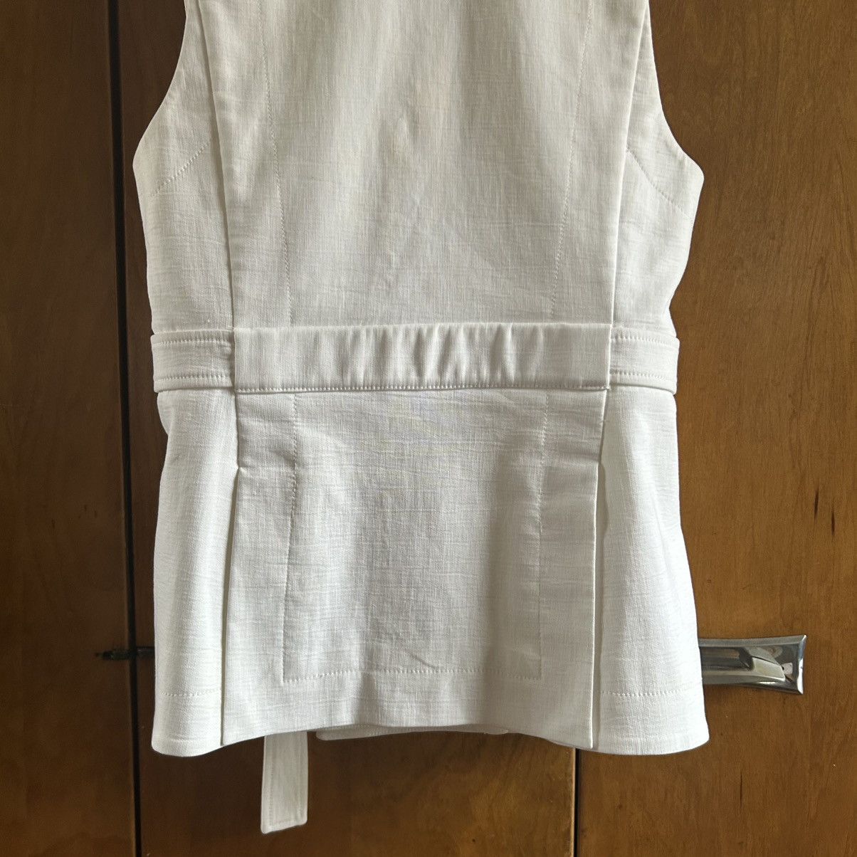 Helmut Lang Helmut Lang white leather and cotton bondage vest Size US S / EU 44-46 / 1 - 4 Thumbnail