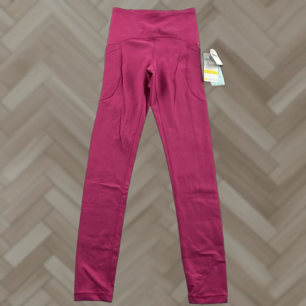 Vintage Zella High Waist Yoga + Studio Leggings Women's 2XS Pink Leggings Activewear Yoga Compression Waist Women Size 24" / US 00 / IT 34 - 1 Thumbnail