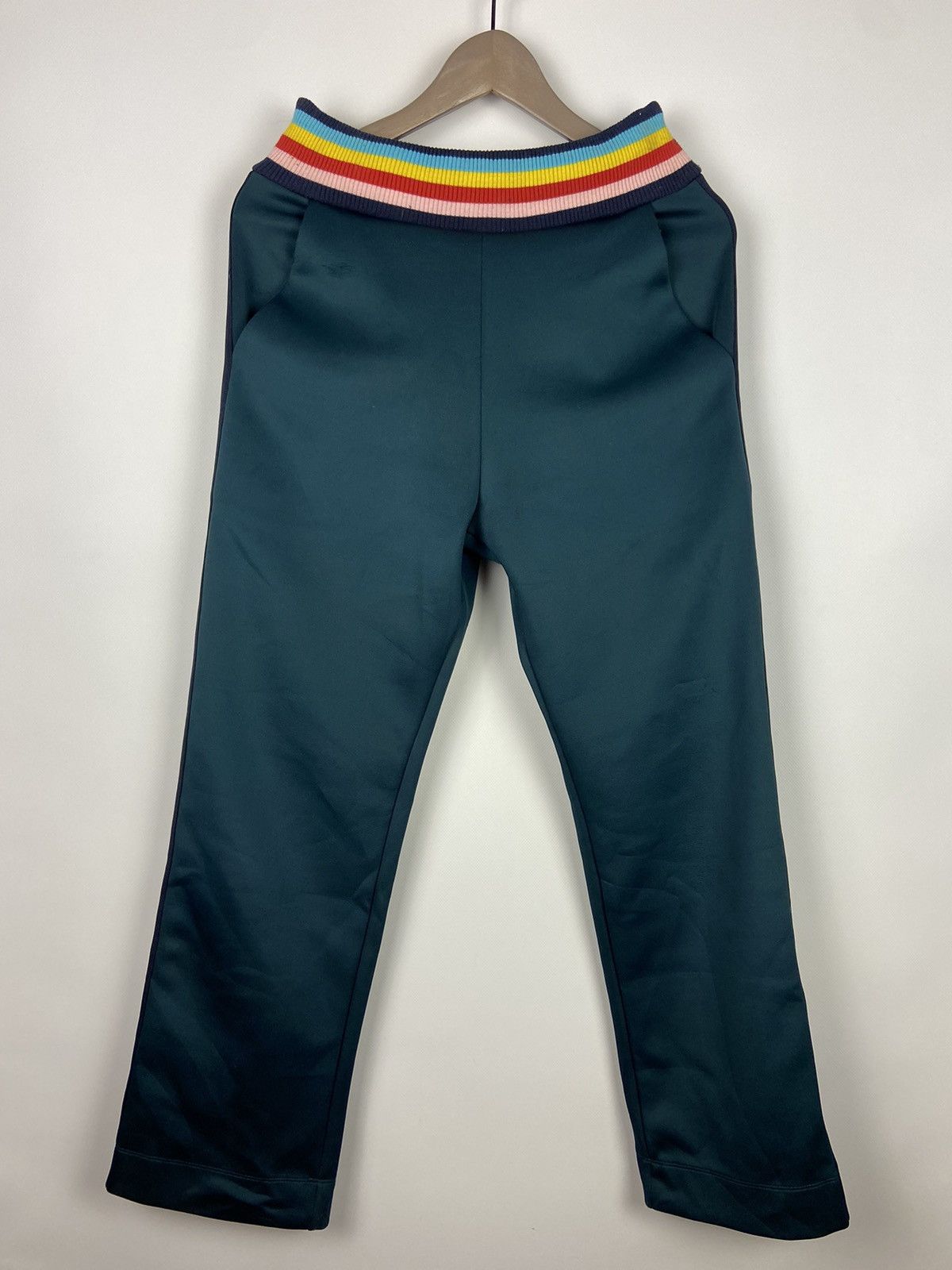 Designer × Mira Mikati Mira Mikati Trousers Joggers Raibow Track Green Pants Size 27" / US 4 / IT 40 - 1 Thumbnail