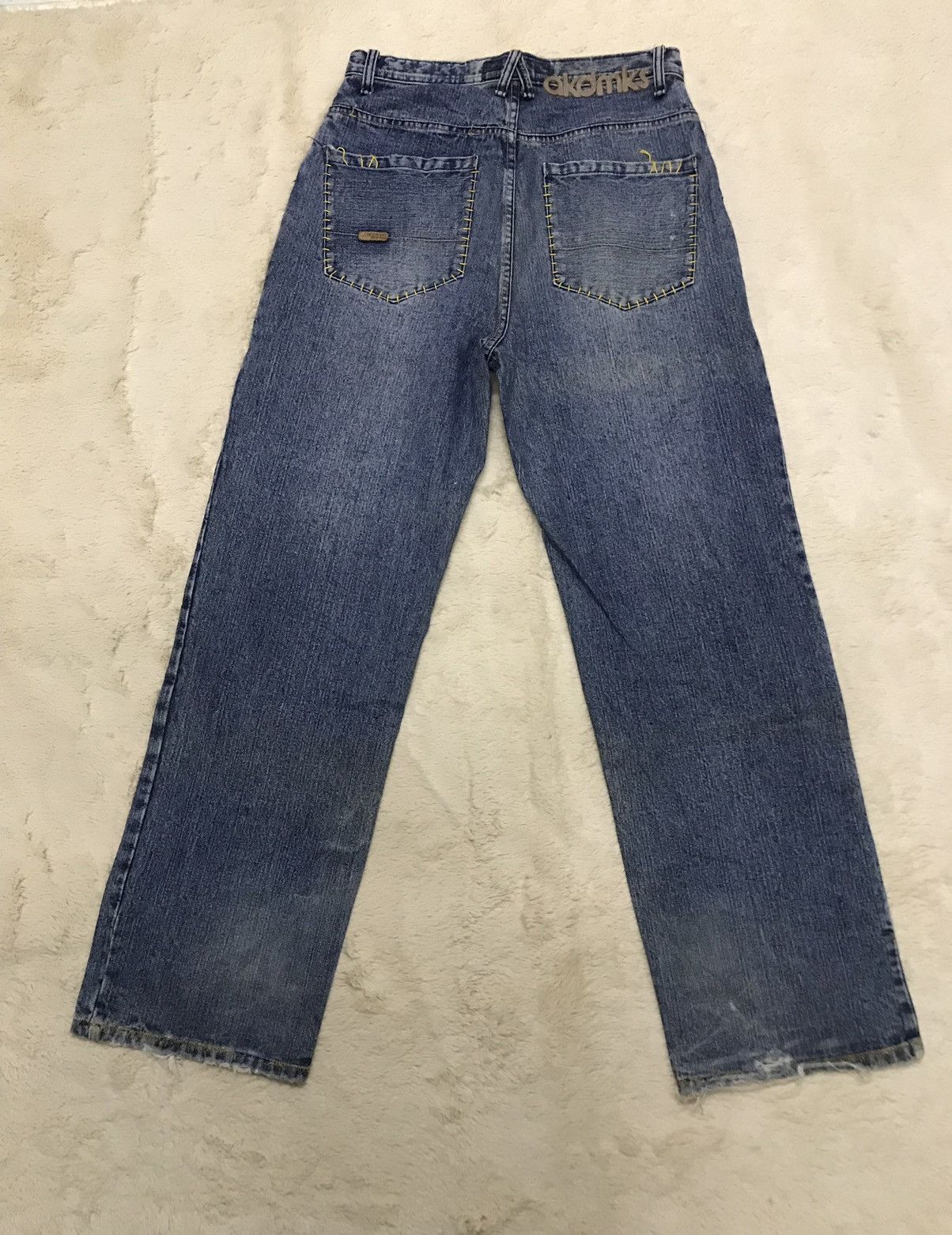 image of Akademiks Baggy Denim Jeans in Blue, Men's (Size 36)