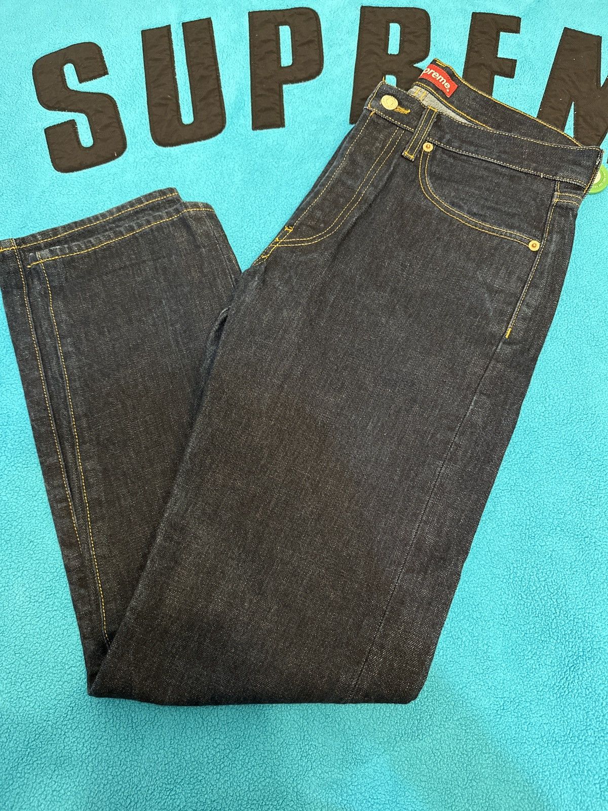 image of Supreme Denim Jeans in Indigo, Men's (Size 30)