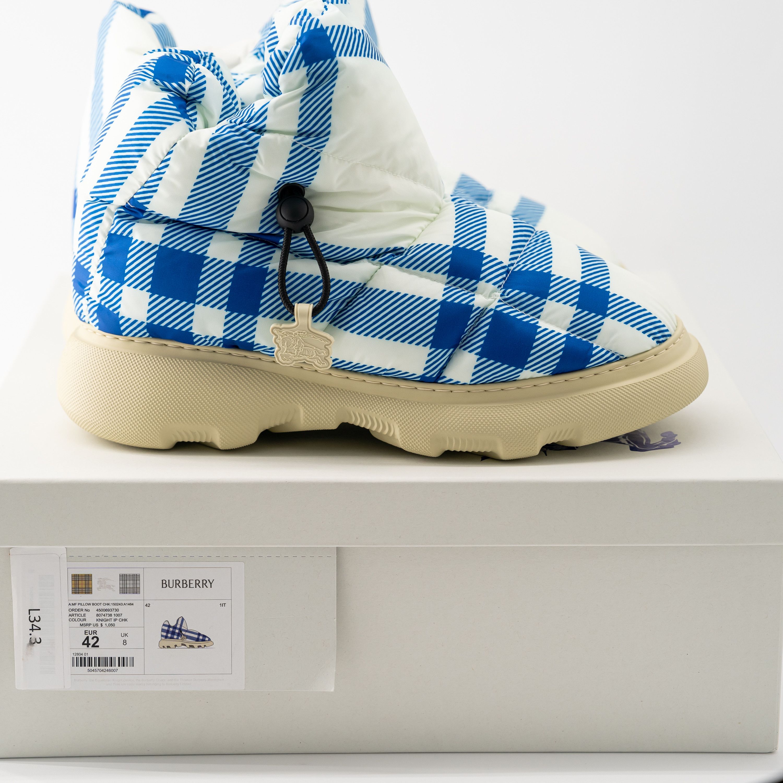 Burberry 42eu 9us Burberry Pillow Boots Hunter Blue Check Padded Size US 9 / EU 42 - 9 Thumbnail