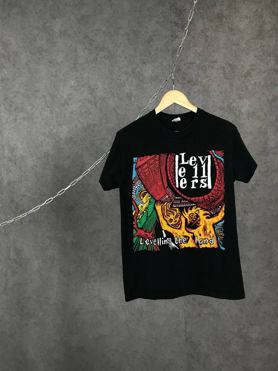Band Tees × Vintage Levellers Levelling the Land vintage rock band tee Size US S / EU 44-46 / 1 - 1 Thumbnail