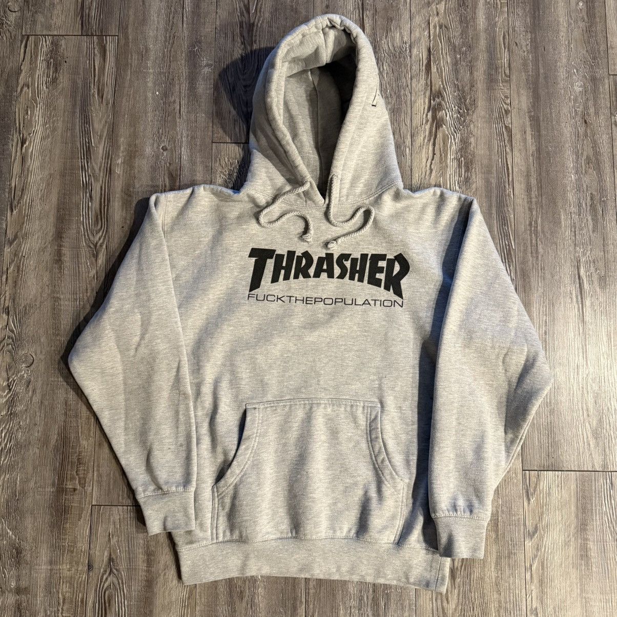 Fuck The Population FTP x Thrasher Logo Hoodie | Grailed