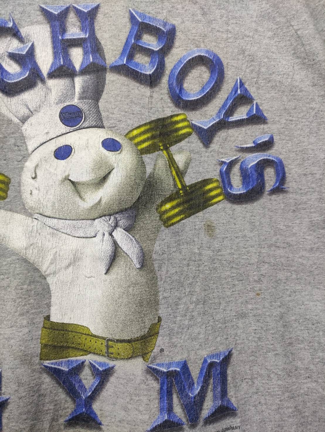 Vintage Vtg 90's Pillsbury Doughboys Gym T-Shirt Size US L / EU 52-54 / 3 - 4 Thumbnail