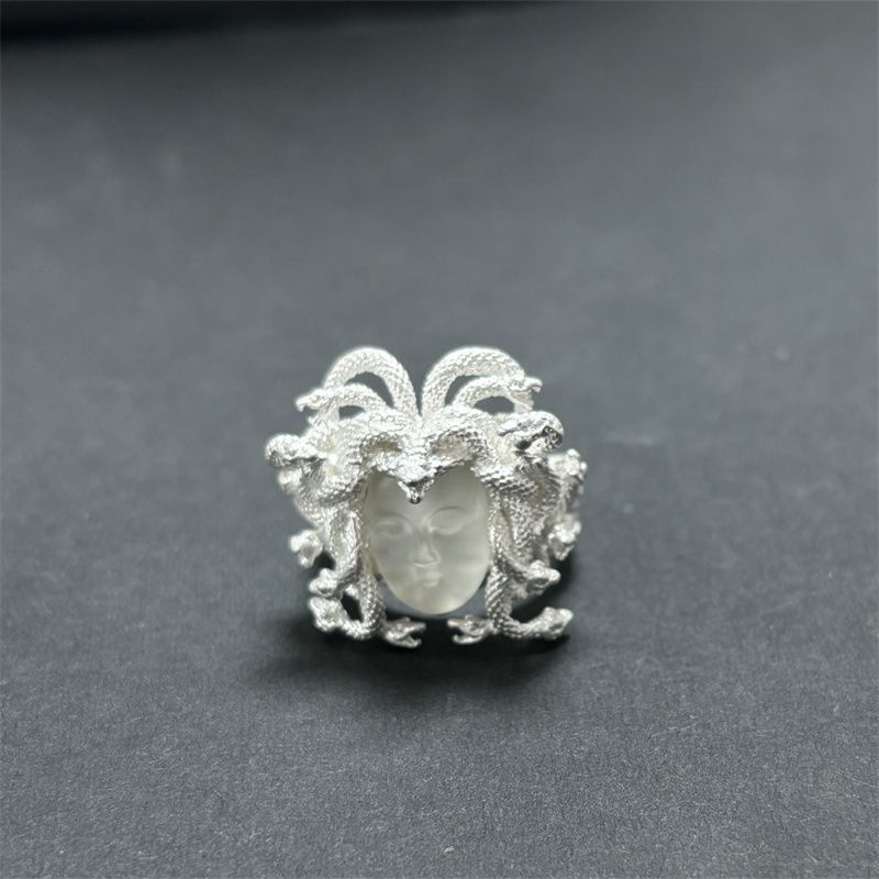 Jewelry Medusa Crazy Jewelry Rings Open Size Chrome Ring (Size 7-13) Size ONE SIZE - 4 Thumbnail