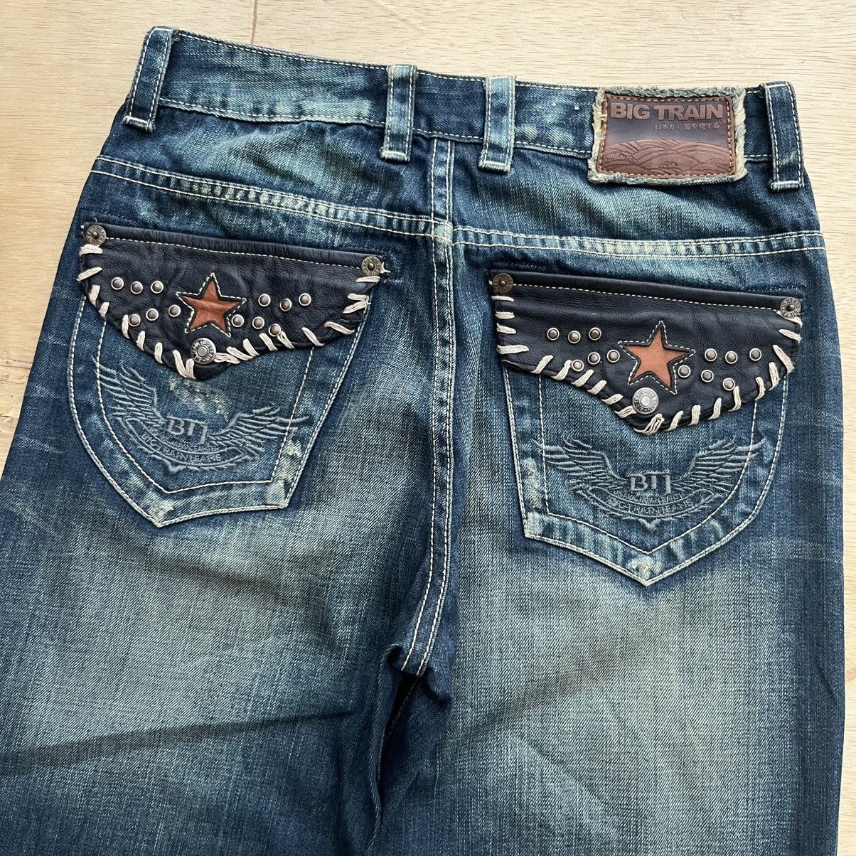 Japanese Brand OSAKA BIG TRAIN DISTRESSED REG FIT LIKE 14th ADDICTION Size US 30 / EU 46 - 1 Thumbnail