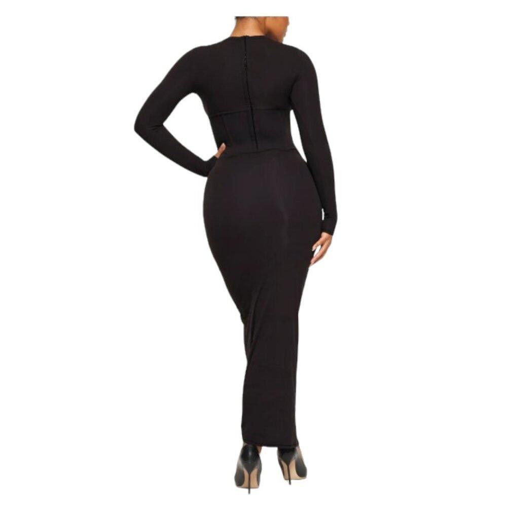 Designer CT1719 Skims NWT Fits Everybody Corset Long Sleeve Dress 4X Size M / US 6-8 / IT 42-44 - 4 Thumbnail