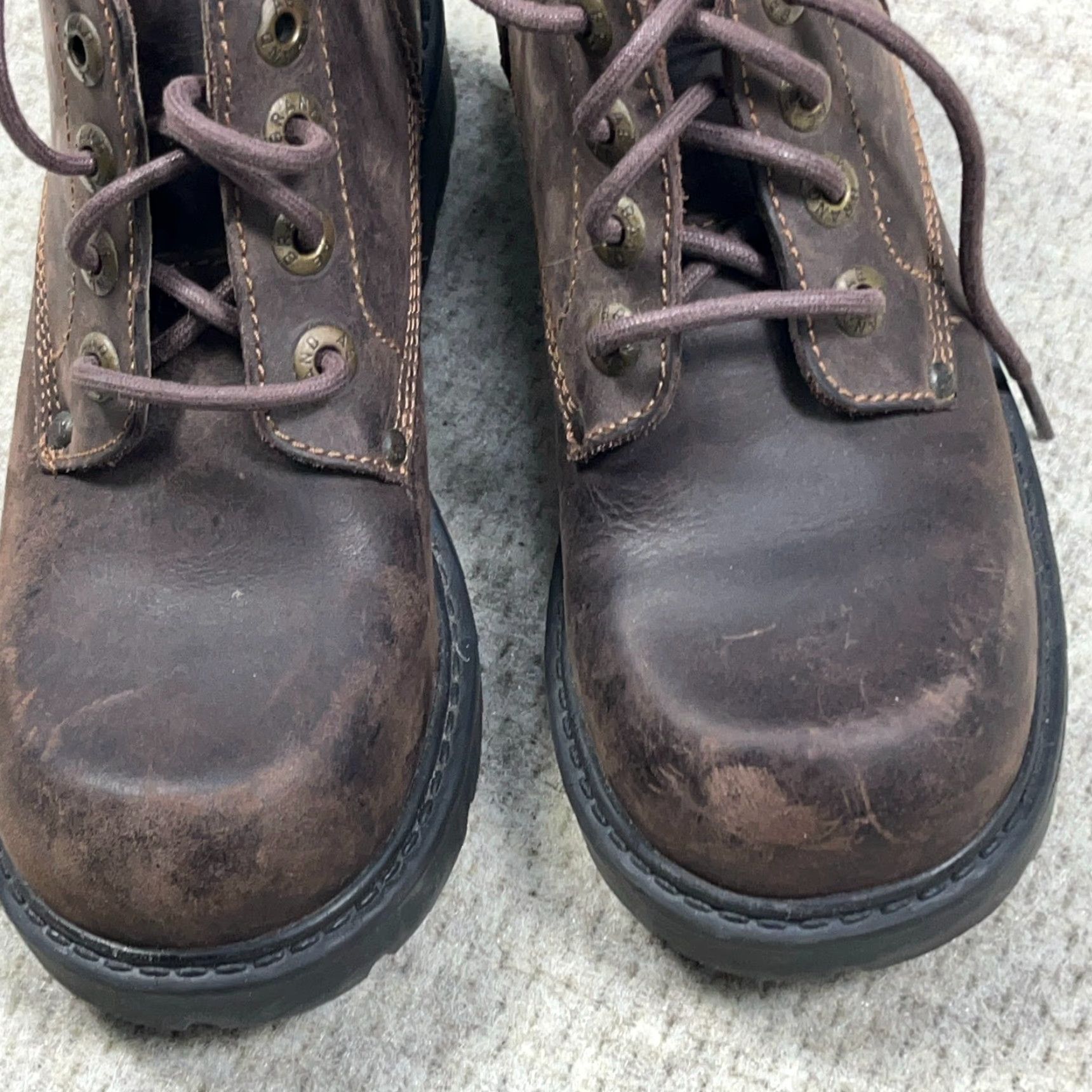 American Eagle Outfitters VINTAGE American Eagle Outfitters Boots Women Size 6 Leather Ankle Lace Up Chunky Brown Oxford 00s Y2K Size US 6 / IT 36 - 4 Thumbnail