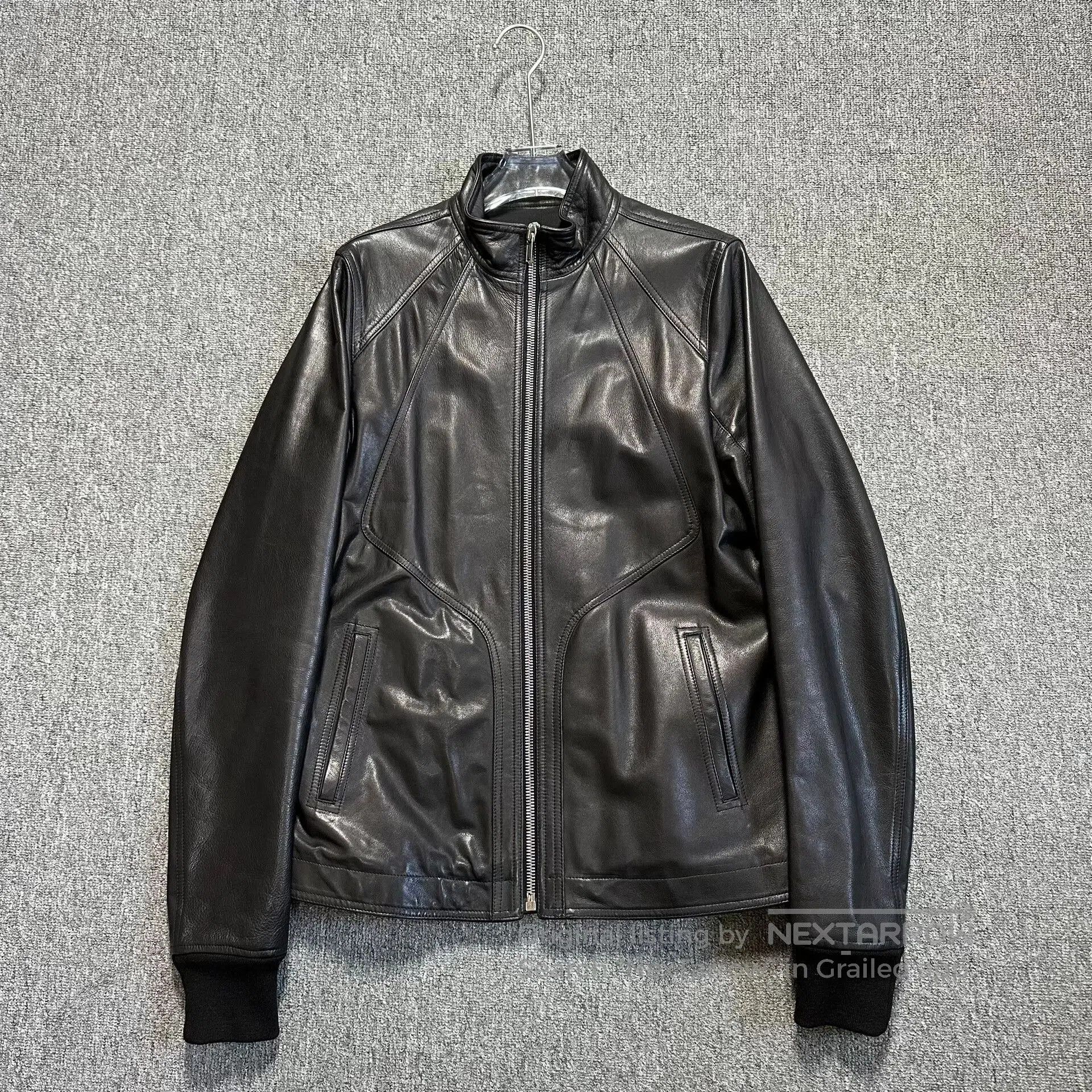 Rick Owens rick owens black leather zip-up jacket. Size US XXL / EU 58 / 5 - 1 Thumbnail