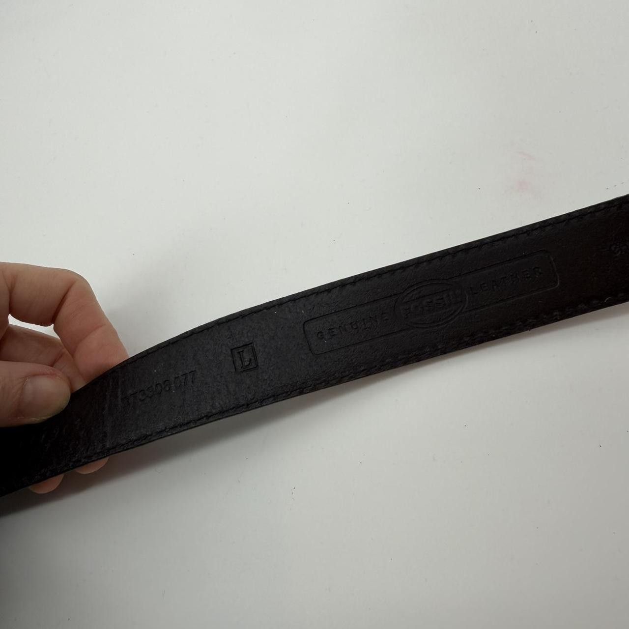 Fossil FOSSIL Black Genuine Leather Belt Size L Ornate Rhinestone Size ONE SIZE - 3 Thumbnail