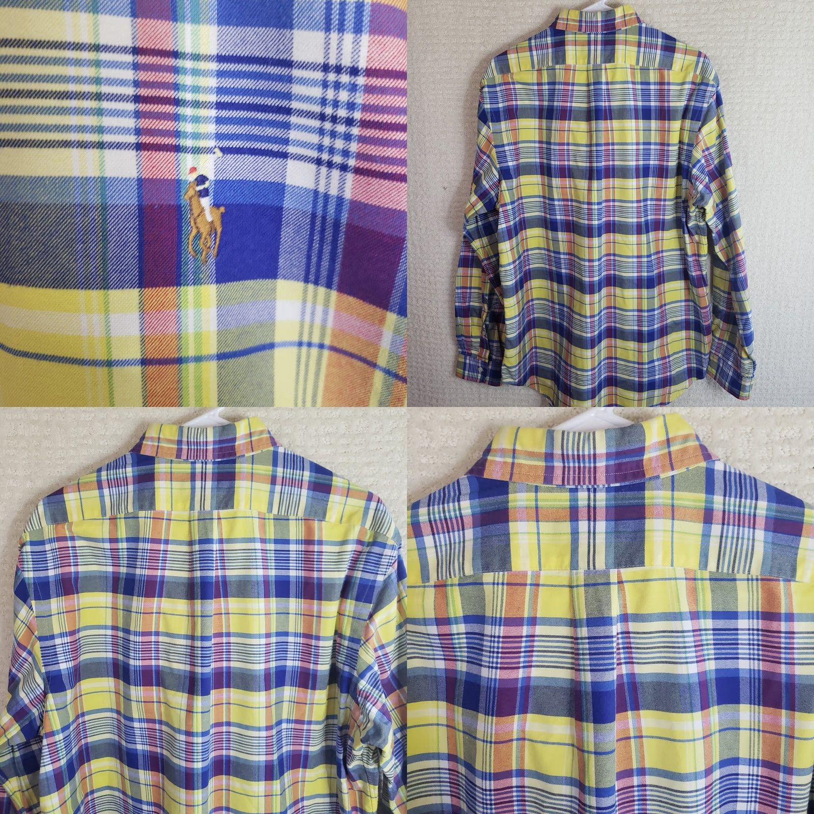 Ralph Lauren Ralph Lauren Shirt Button-Up Men's XL Cotton Multicolor Plaid Long Sleeve Button-Up Shirt Colorful Mens XL Cotton Multicolor Plaid Shirt Size US XL / EU 56 / 4 - 8 Thumbnail