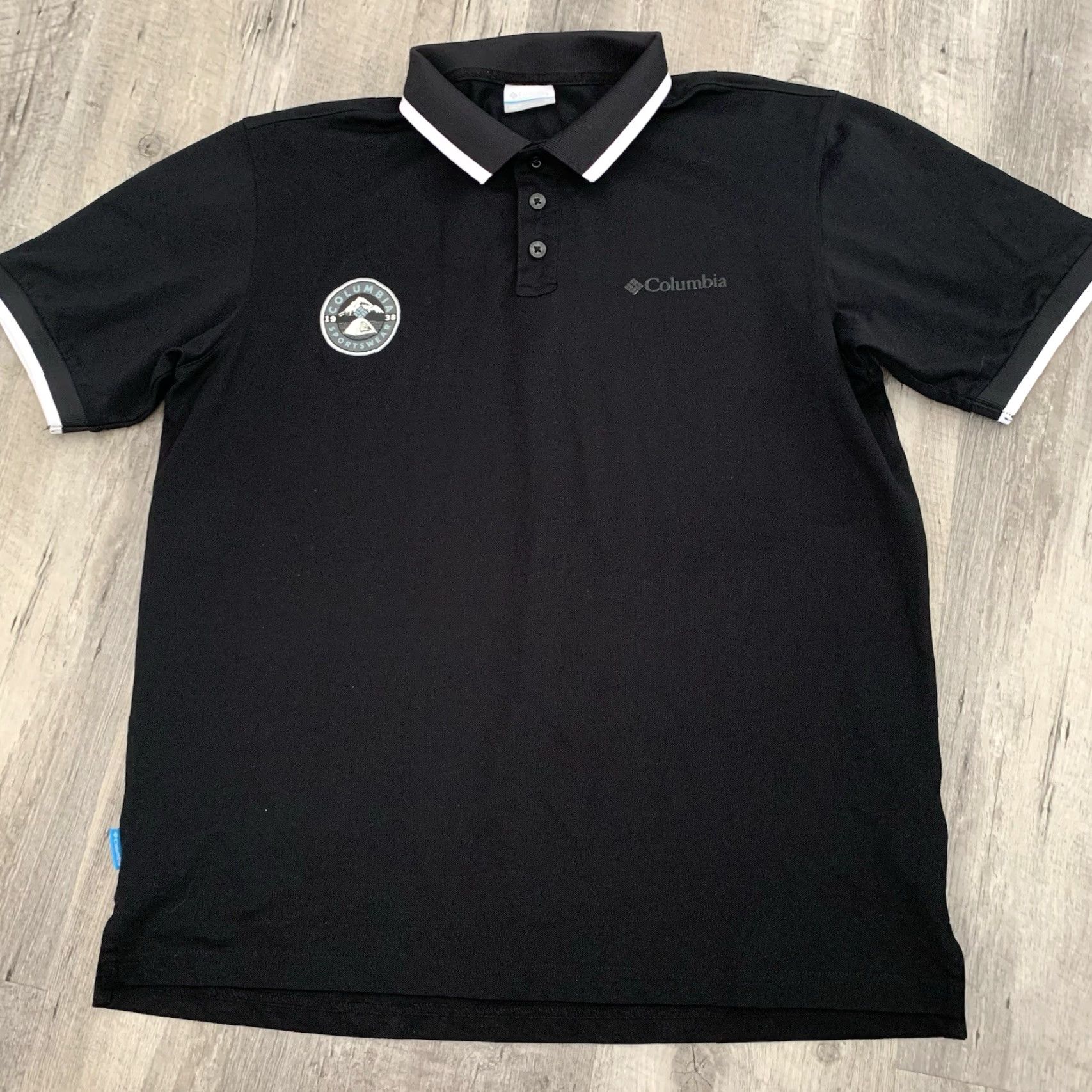 Vintage Columbia Polo Shirt Mens XL Black Ringer Short Sleeve Omni-Wick Logo Shirt Size US XL / EU 56 / 4 - 6 Thumbnail
