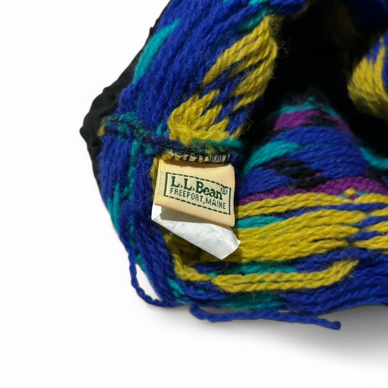 L.L. Bean × Vintage Vintage 1990s L.L.Bean Patterned Wool Cat Beanie Size ONE SIZE - 4 Thumbnail
