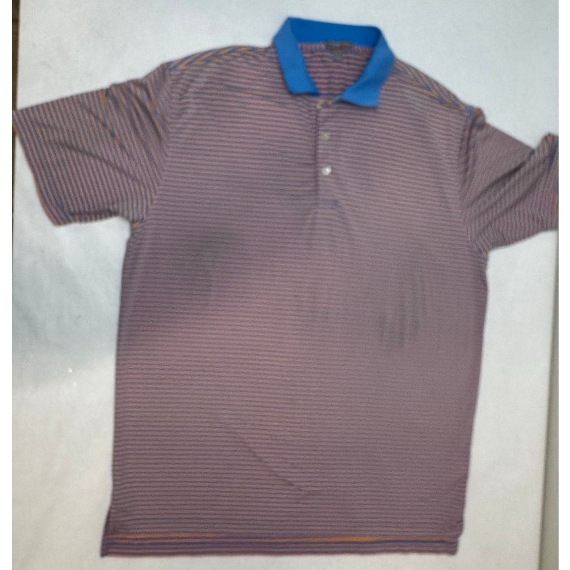 Peter Millar Peter Millar Summer Comfort Orange Blue Striped Polo Large Size US L / EU 52-54 / 3 - 1 Thumbnail