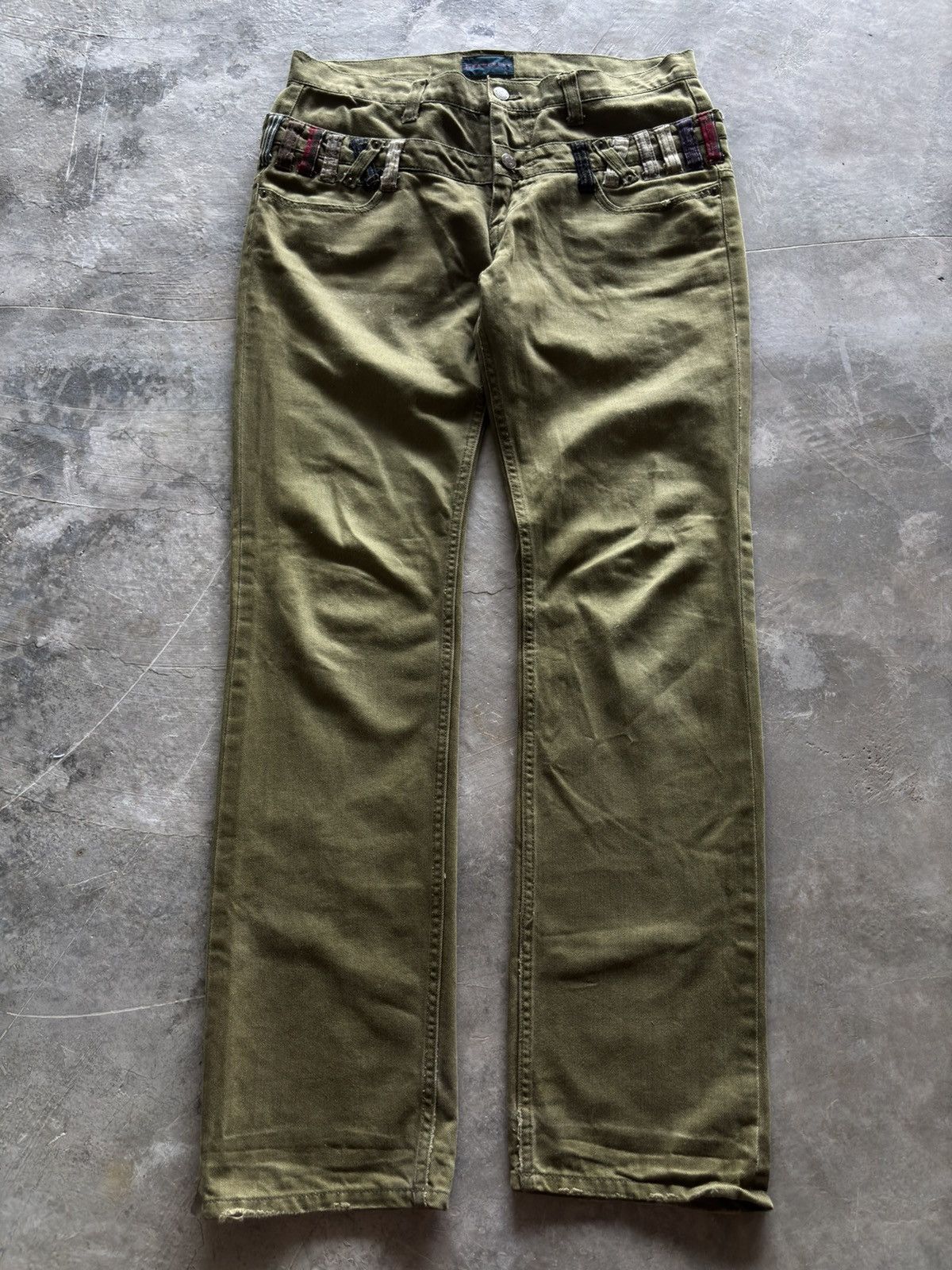 Hysteric Glamour double waist rageblue japanese punk grunge army green color Size US 33 - 1 Thumbnail