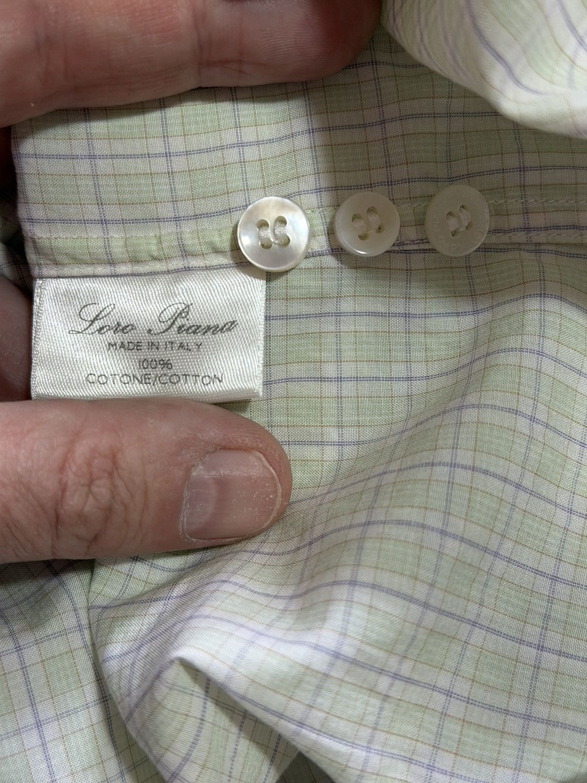 Loro Piana Loro Piana Light Green Shirt Size US L / EU 52-54 / 3 - 7 Thumbnail