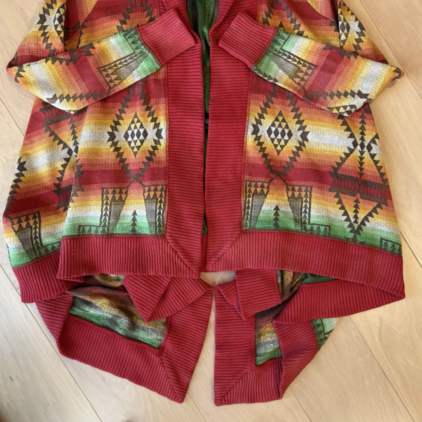 Polo Ralph Lauren Polo Ralph Lauren Aztec Draped Cardigan Women's L Multicolor Size S / US 4 / IT 40 - 6 Thumbnail