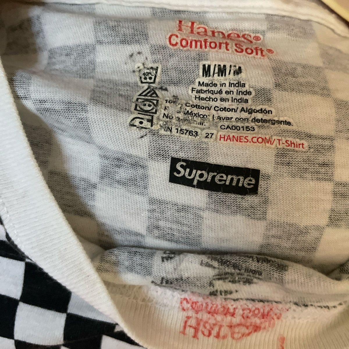 Hanes × Supreme Supreme Hanes Checkered Tee Size US M / EU 48-50 / 2 - 5 Thumbnail