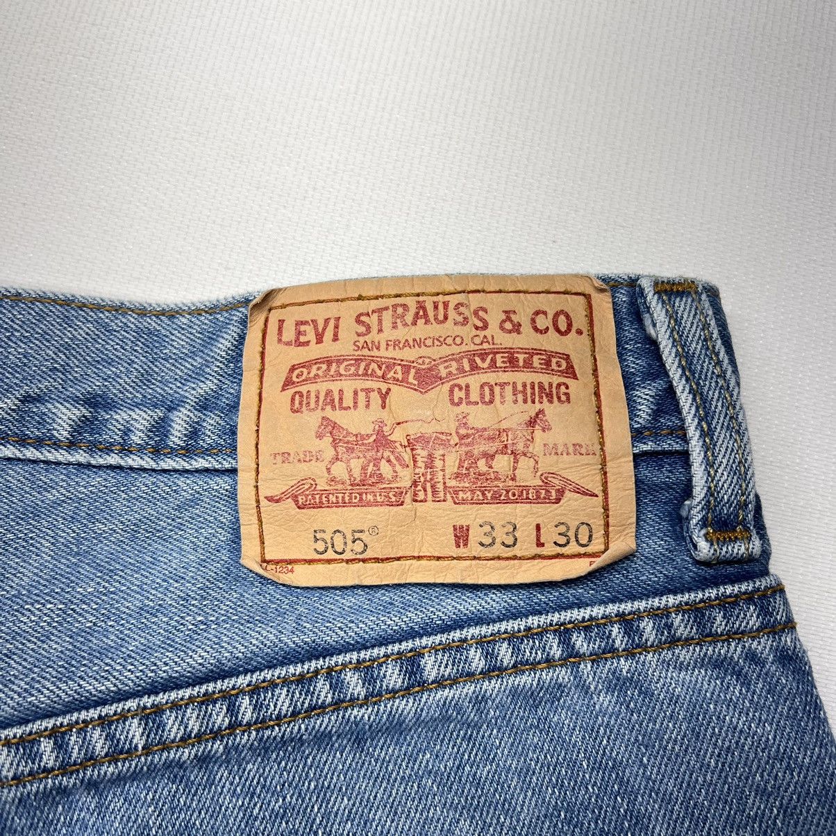 Levi's Levis 505 Jeans Regular Fit Straight Blue Pants Denim Y2K Size US 33 - 10 Thumbnail