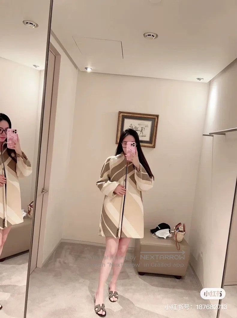 Hermes Hermes 2022 autumn-winter new warm-toned wool coat Size XS / US 0-2 / IT 36-38 - 5 Thumbnail