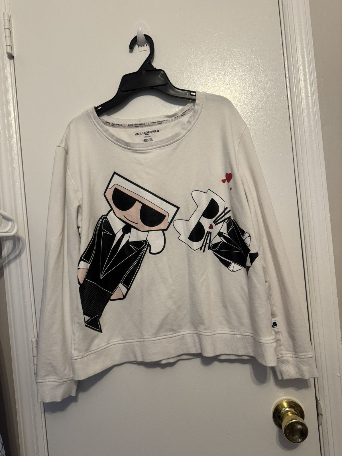 Karl Lagerfeld Karl Lagerfeld Paris Black Tie Emoji Sweatshirt Size Medium Size M / US 6-8 / IT 42-44 - 1 Thumbnail