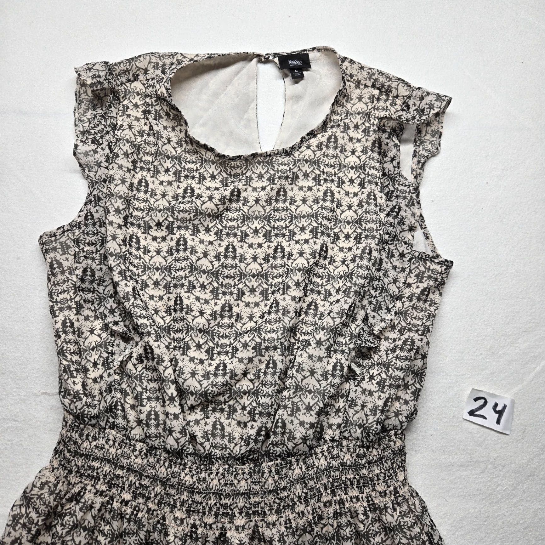 Mossimo Mossimo Dress Adult Women's Brown White Sleeveless Button Size L Large Size L / US 10 / IT 46 - 2 Thumbnail