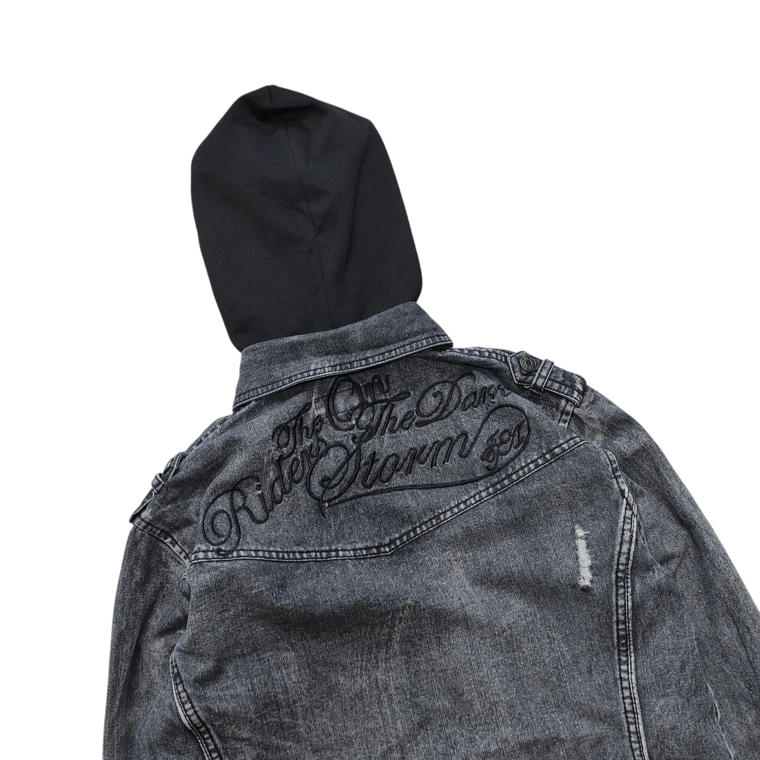 In The Attic In The Attic denim hooded Washed distresed Size US M / EU 48-50 / 2 - 2 Thumbnail