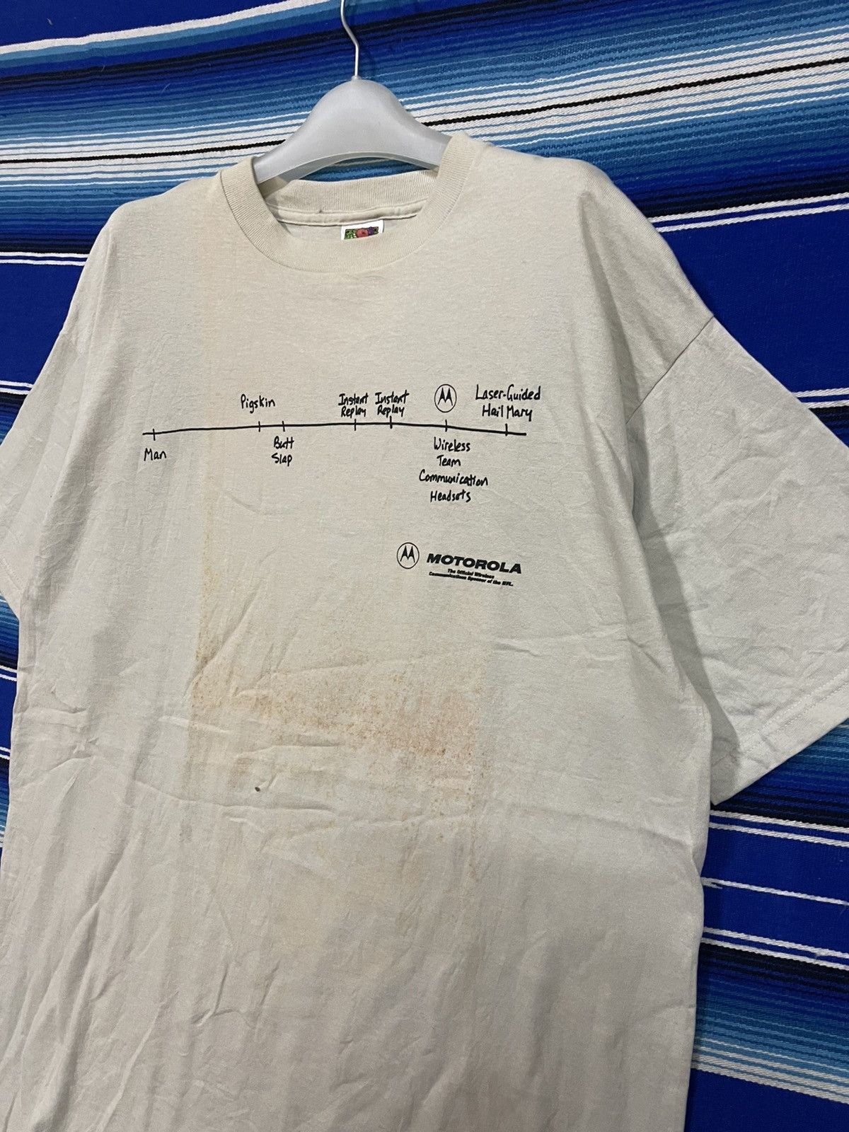 Motorola × NFL × Vintage RARE 🔥 Vintage Y2K Motorola T-Shirt Sponsor NFL Size US XL / EU 56 / 4 - 2 Thumbnail