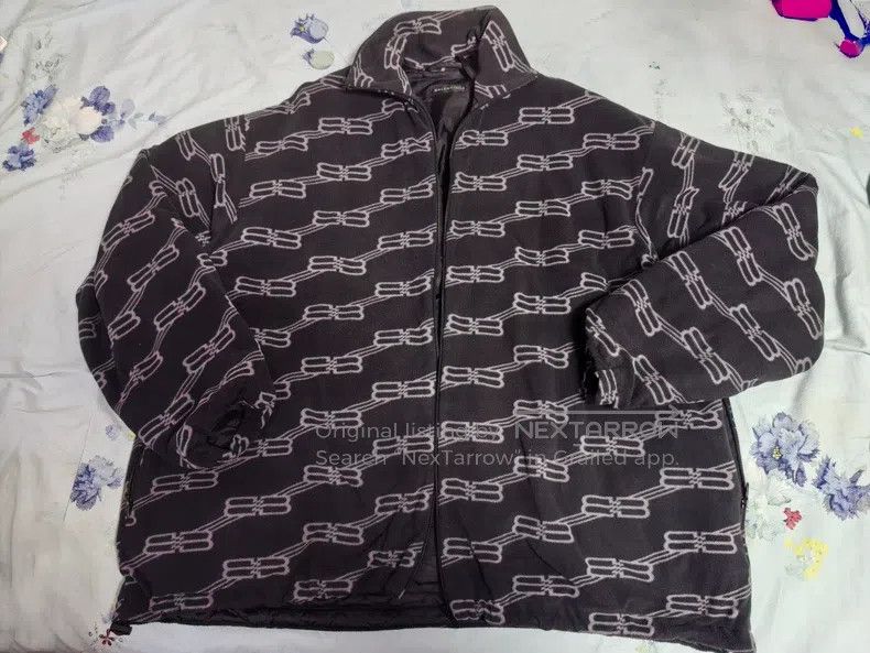 Balenciaga Full-logo fleece jacket thin cotton outerwear