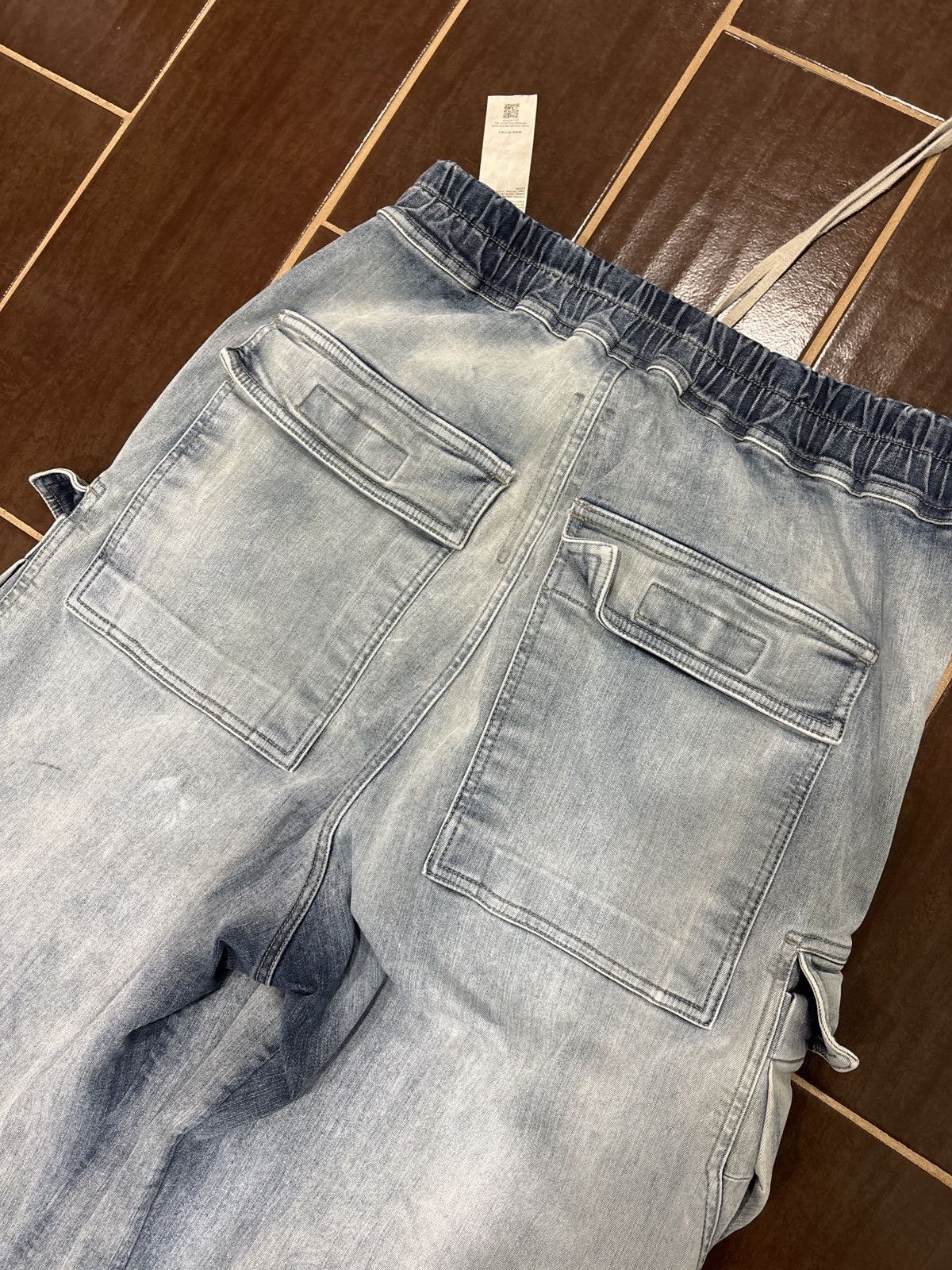 Rick Owens Drkshdw USED Rick Owens DRKSHDW Double Cargo Denim Pants SZ L Size US 36 / EU 52 - 8 Thumbnail