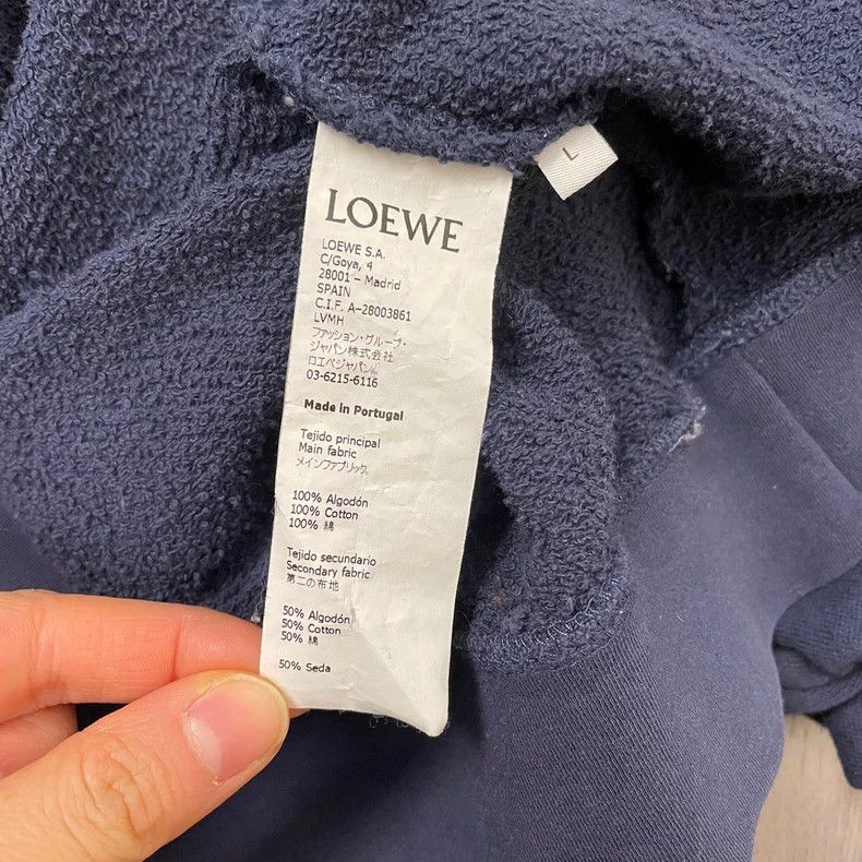 Loewe loewe Navy blue striped logo round-neck sweatshirt 2506-Nex Size US L / EU 52-54 / 3 - 6 Thumbnail