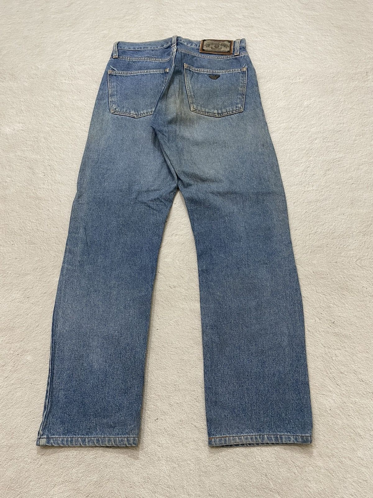Japanese Brand 2000s Armani Mudwash Jeans Slim Fit Y2K Size US 30 / EU 46 - 7 Thumbnail