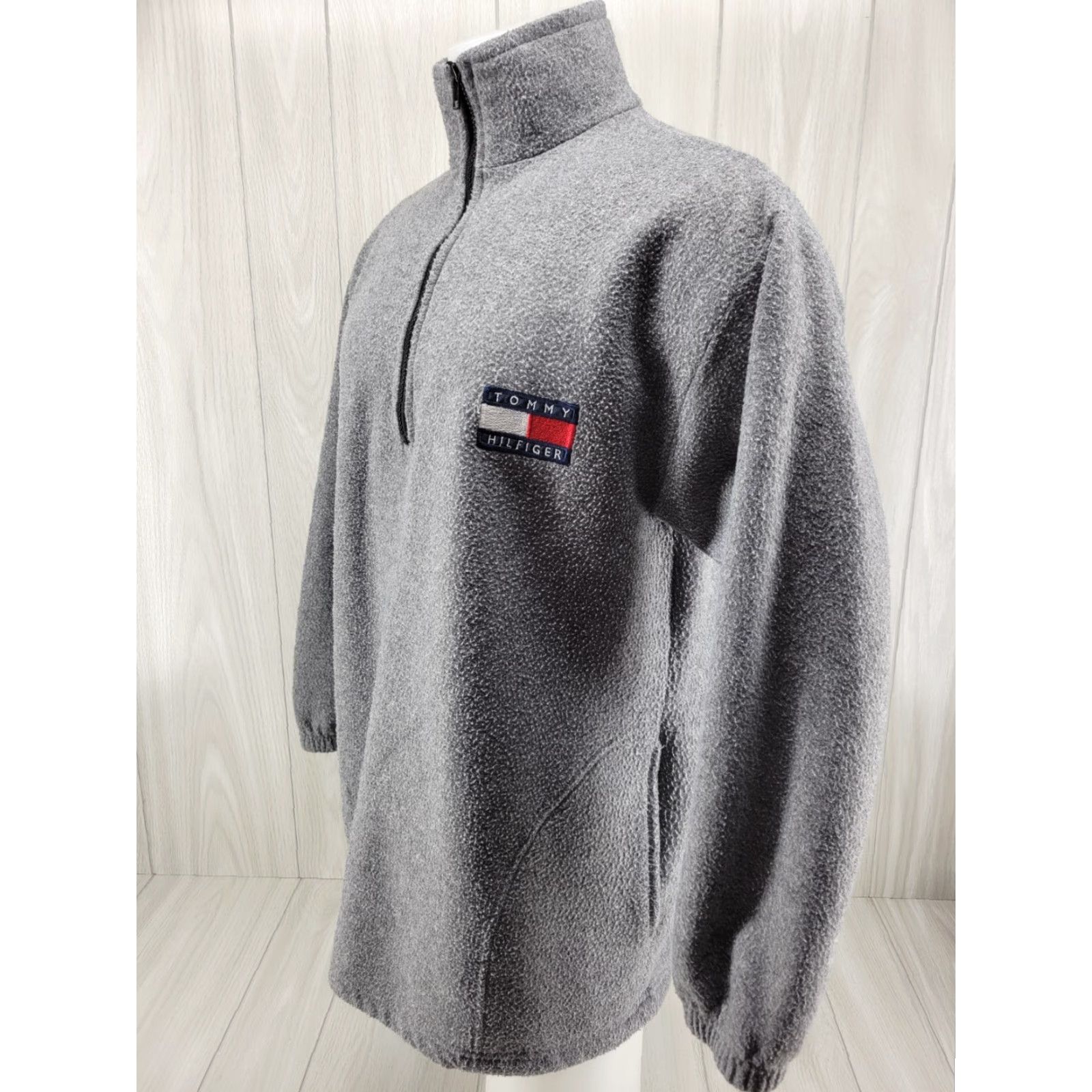 Tommy Hilfiger Vintage Tommy Hilfiger Fleece Sweatshirt Mens M Pullover 1/4 Zip Gray Size US M / EU 48-50 / 2 - 2 Thumbnail