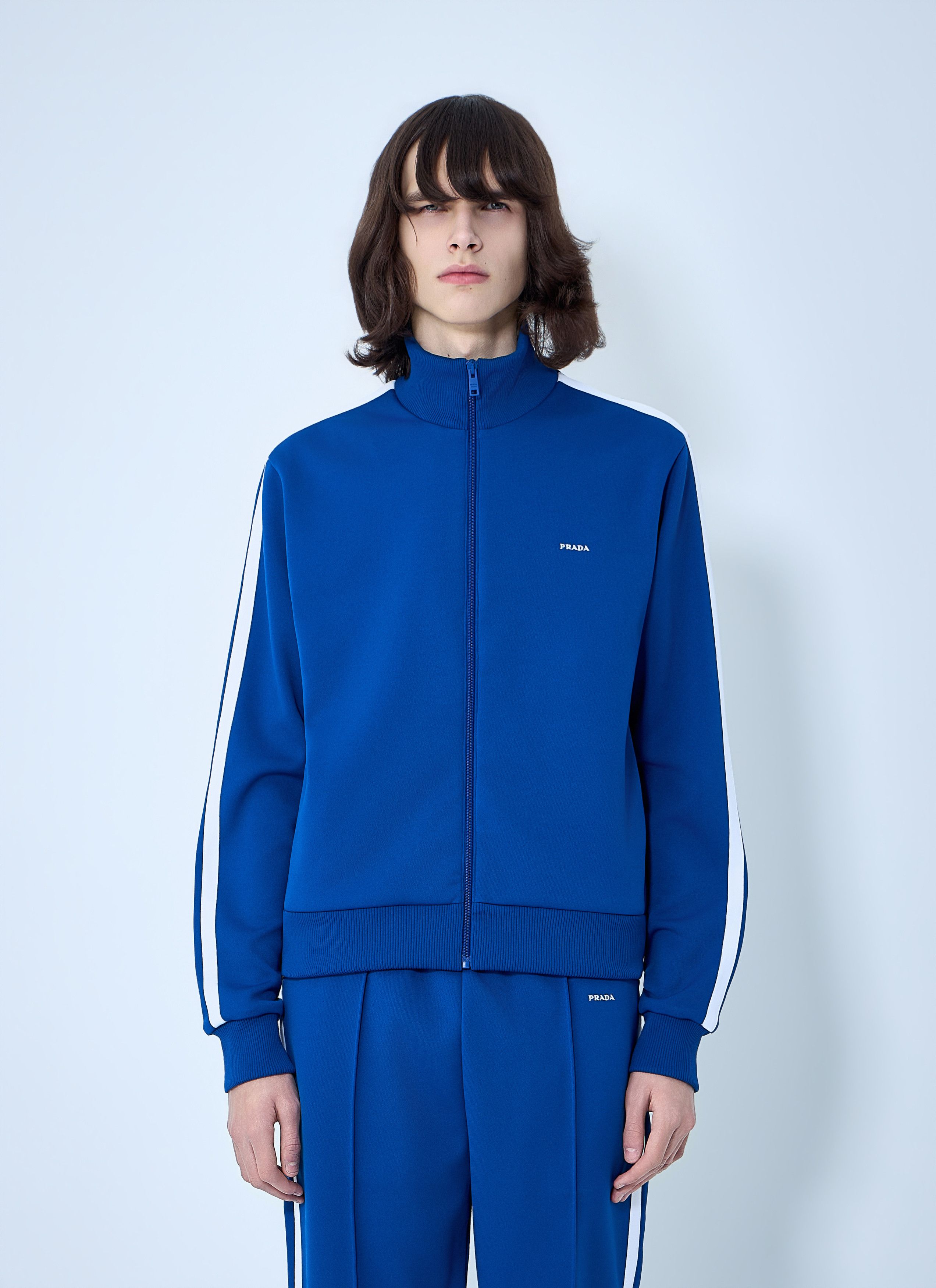 Prada Zip-Front Track Jacket Size US L / EU 52-54 / 3 - 1 Thumbnail