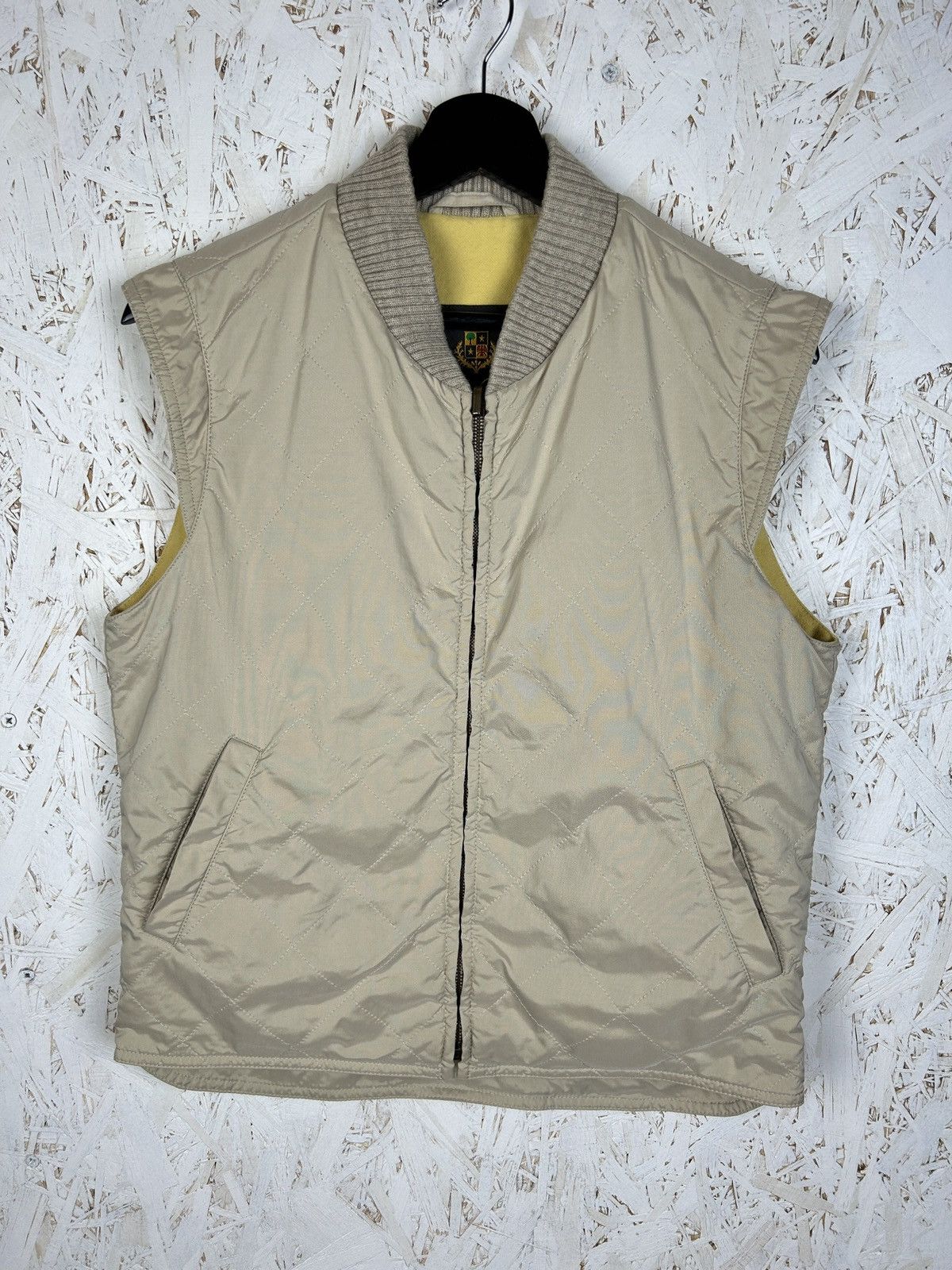 Loro Piana Vintage Loro Piana Quilted Horsey Vest In Beige S Size US S / EU 44-46 / 1 - 1 Thumbnail