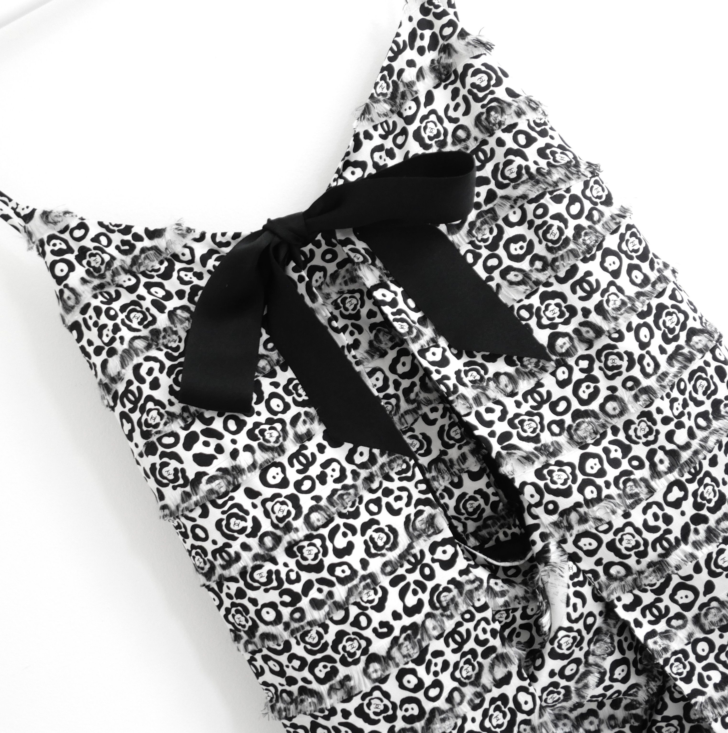 Chanel Chanel 22P 2022 Camellia Print Silk Mini Dress Size S / US 4 / IT 40 - 2 Thumbnail