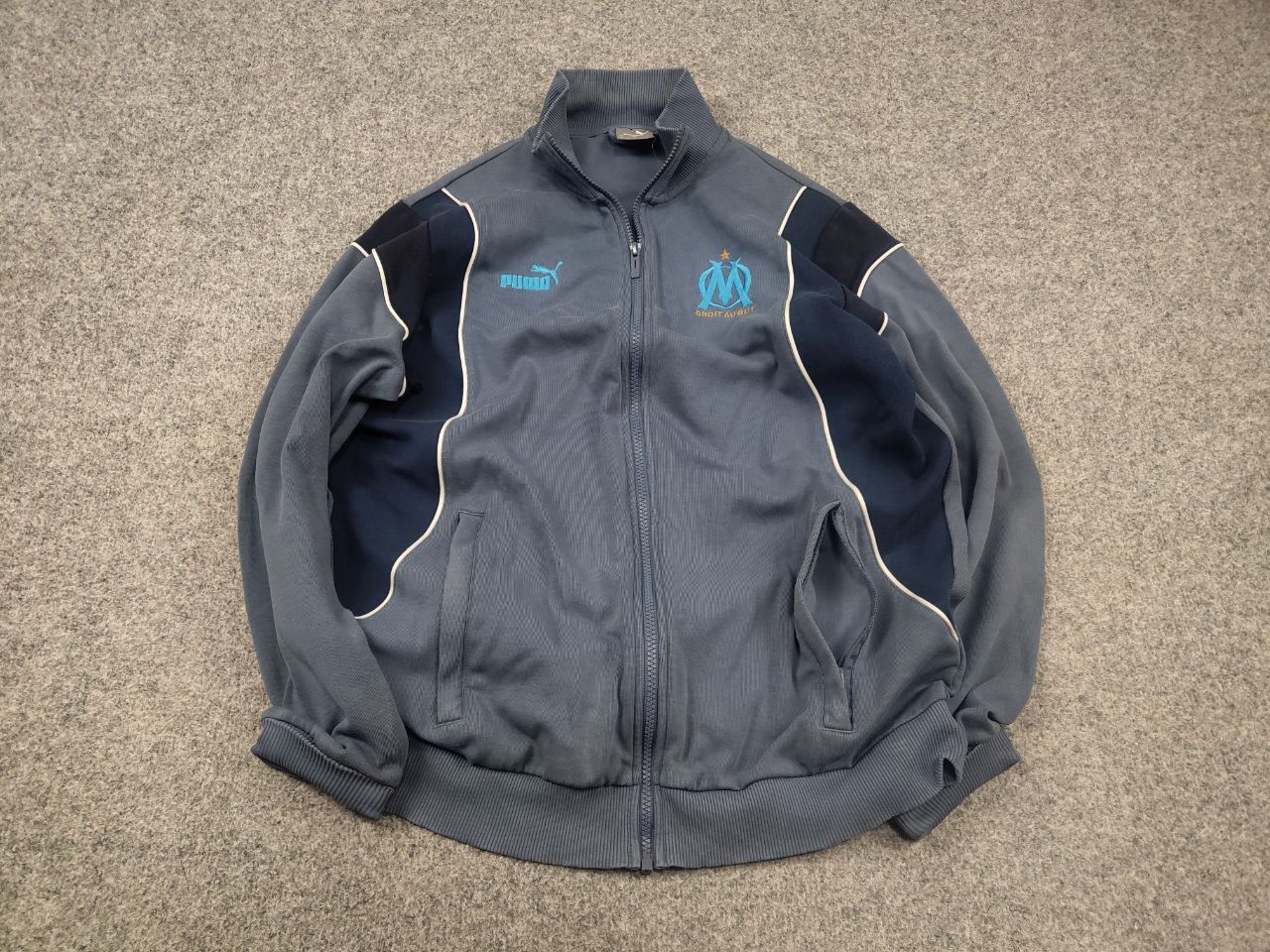 Puma Vintage Puma x Olympique Marseille Logo Zip track Jacket Size US L / EU 52-54 / 3 - 4 Thumbnail